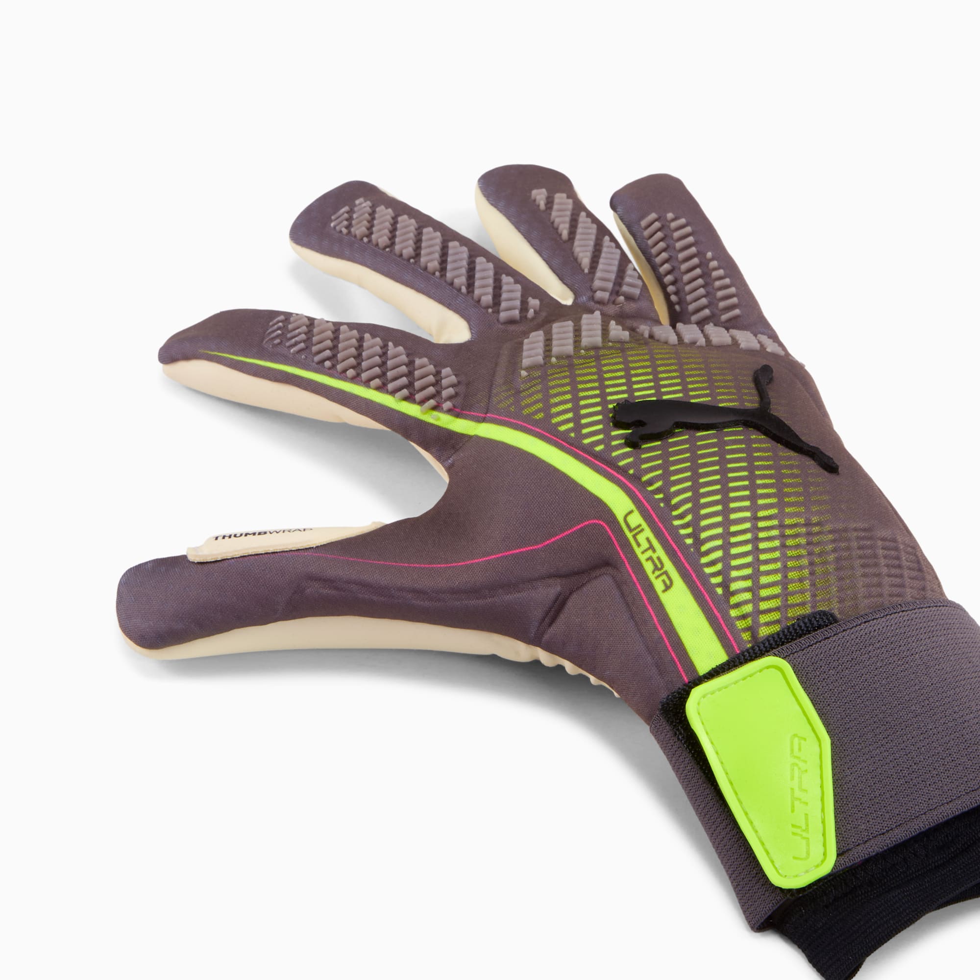 Gants de gardien de but ULTRA ULTIMATE Hybrid, Matte Aged Silver-Yellow Alert, large