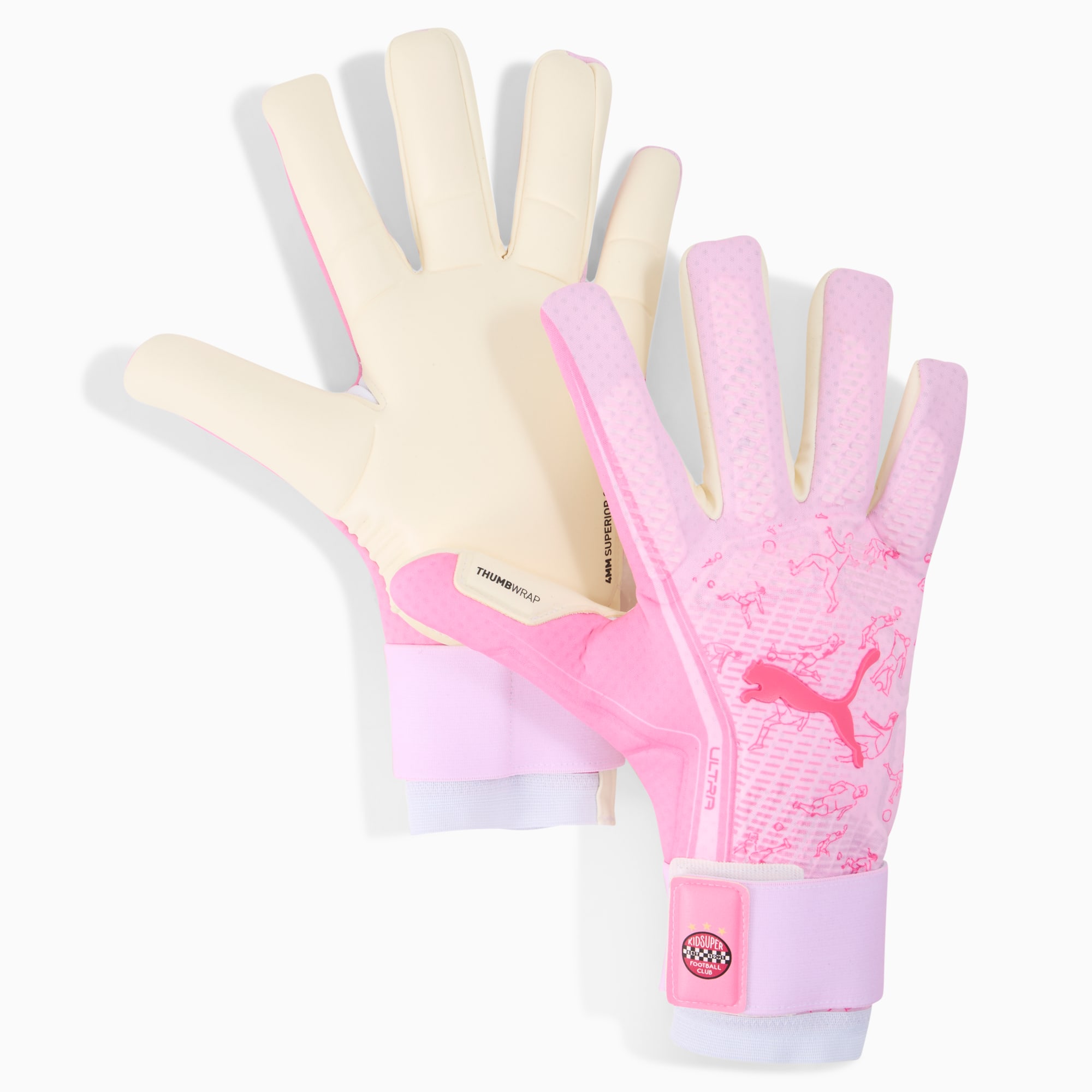 ULTRA Ultimate x KIDSUPER Hybrid Football keepershandschoenen, Ravish-Fast Pink, large