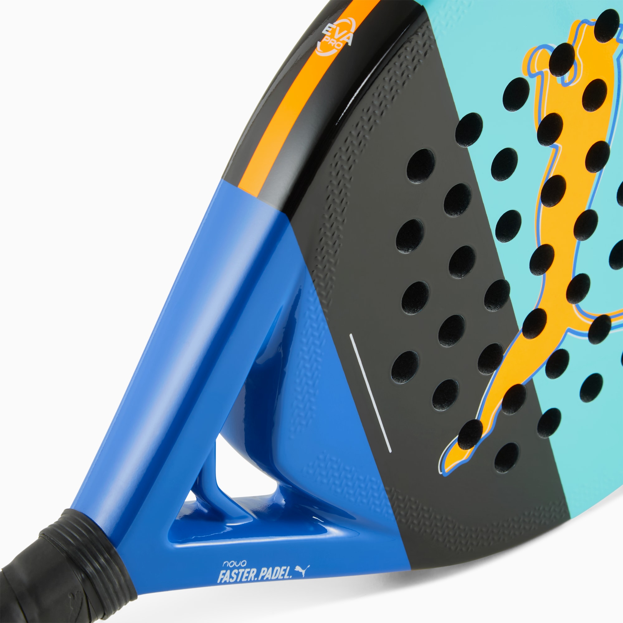 Pala de pádel NOVA PADEL COURT, Safe Lake-PUMA Black-Vivid Blue-Heat Fire, large