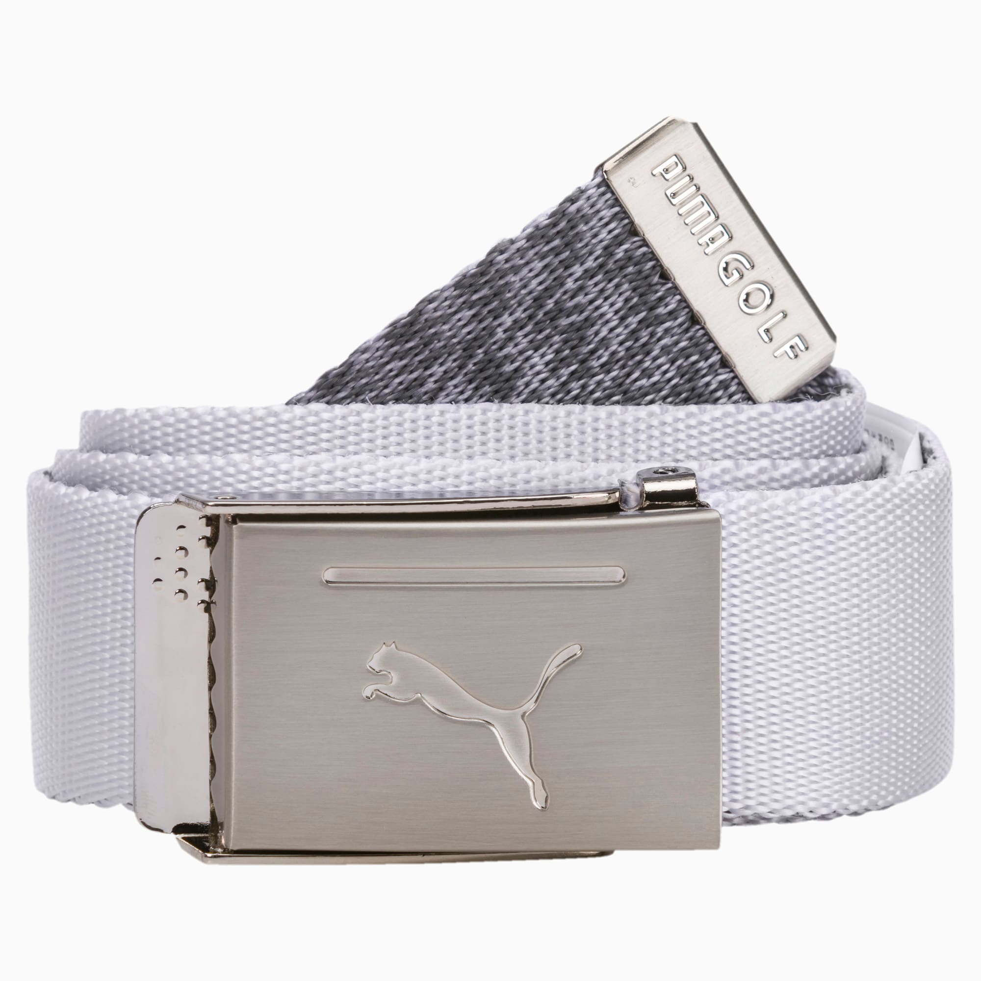 white puma golf belt