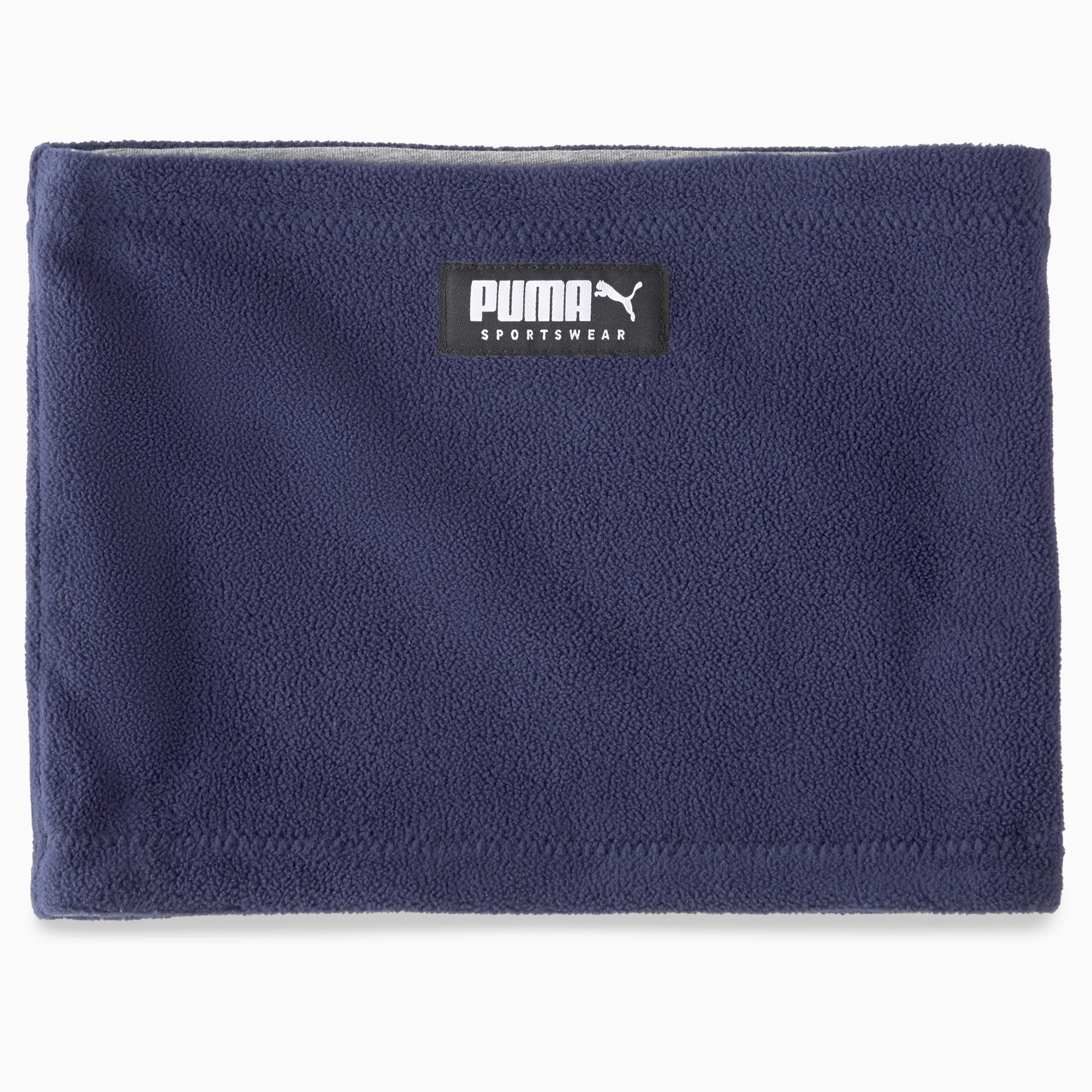 Reversible Neck Warmer, Peacoat-Medium Gray Heather, large