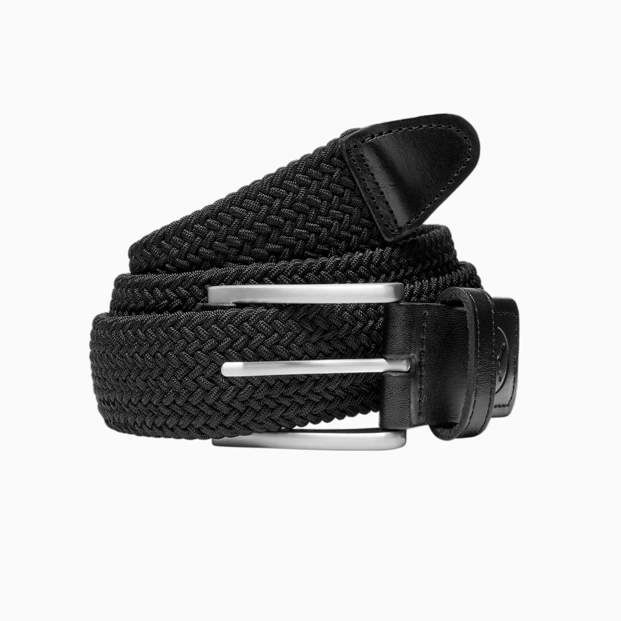 Braided Weave Men s Golf Belt PUMA Black PUMA Shoes PUMA