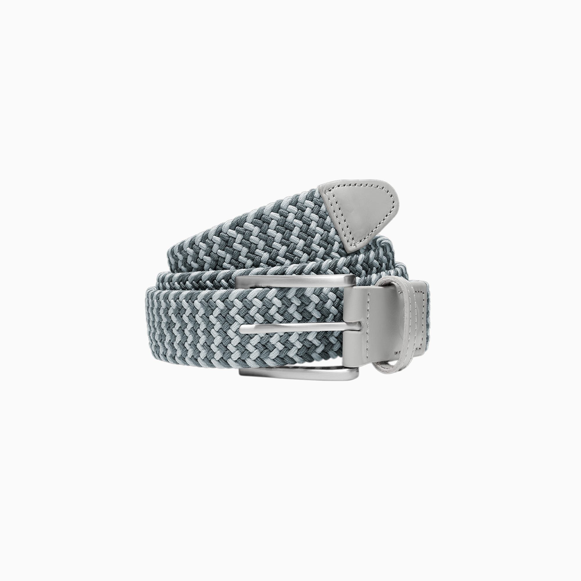 Braided Weave Men's Golf Belt, Ash Gray-Slate Sky, large
