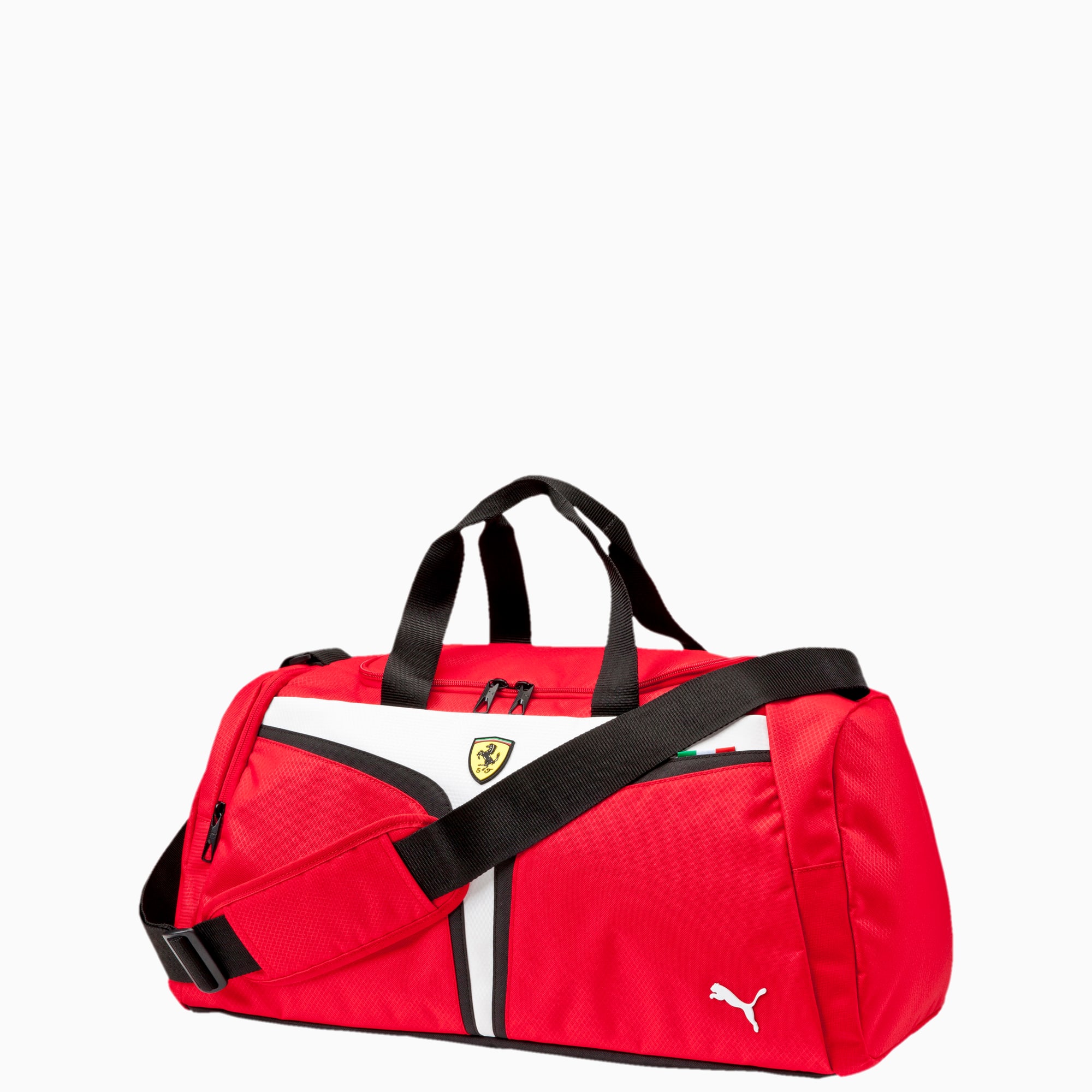 puma gym bag black and red