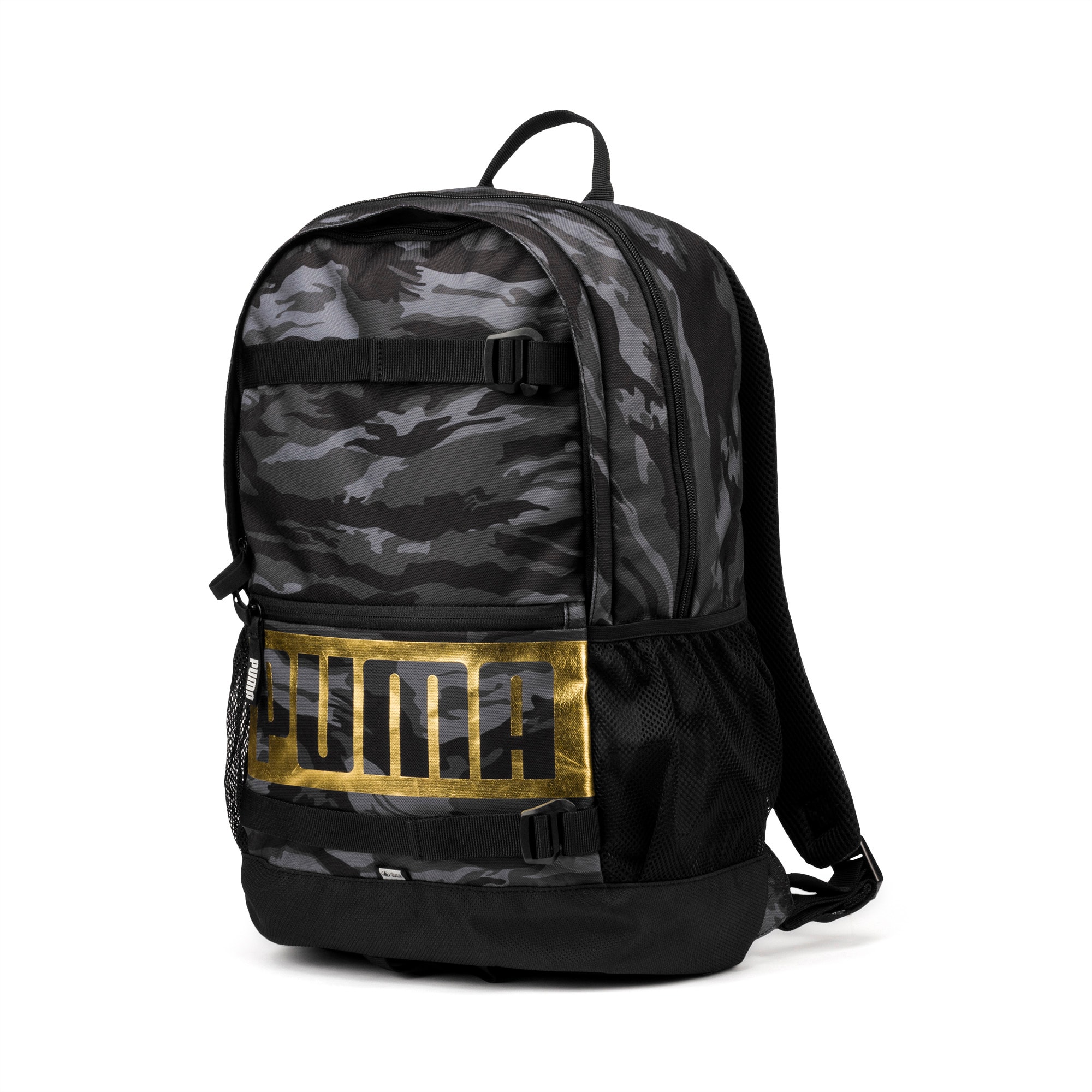 puma black and gold backpack