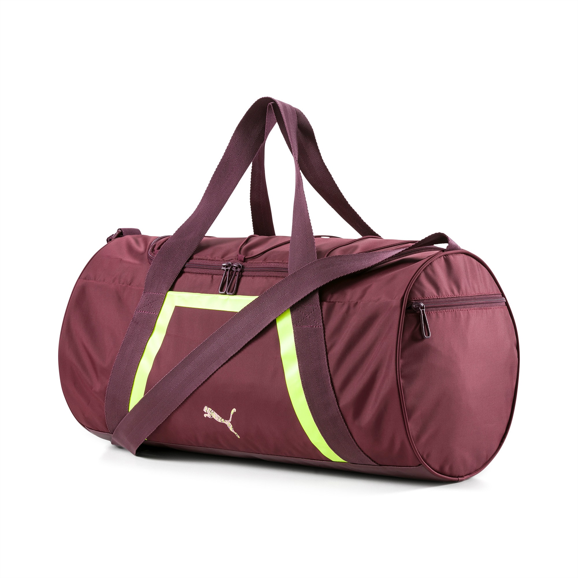 Active Training Shift Women's Duffel Bag, Vineyard Wine-Yellow Alert, large-SEA