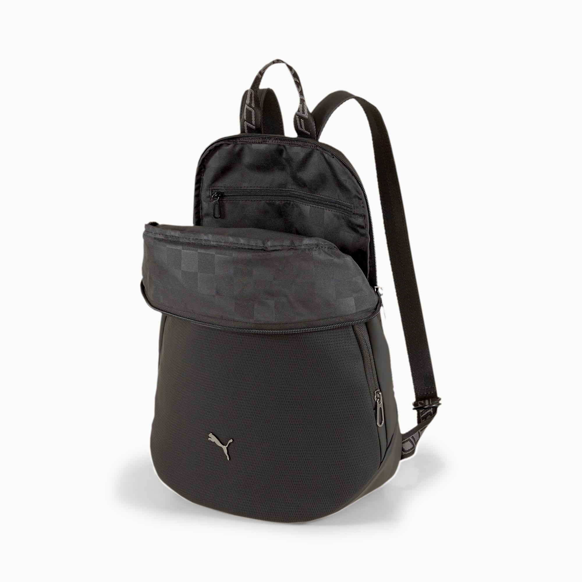 puma black leather backpack