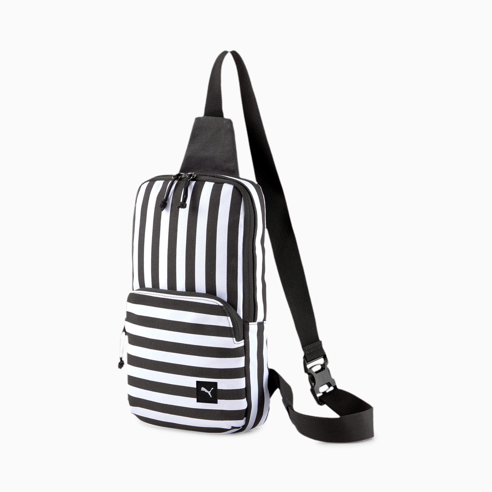 PUMA x ODIN Cross Body Bag, Puma White-Puma Black-Stripes, large-SEA