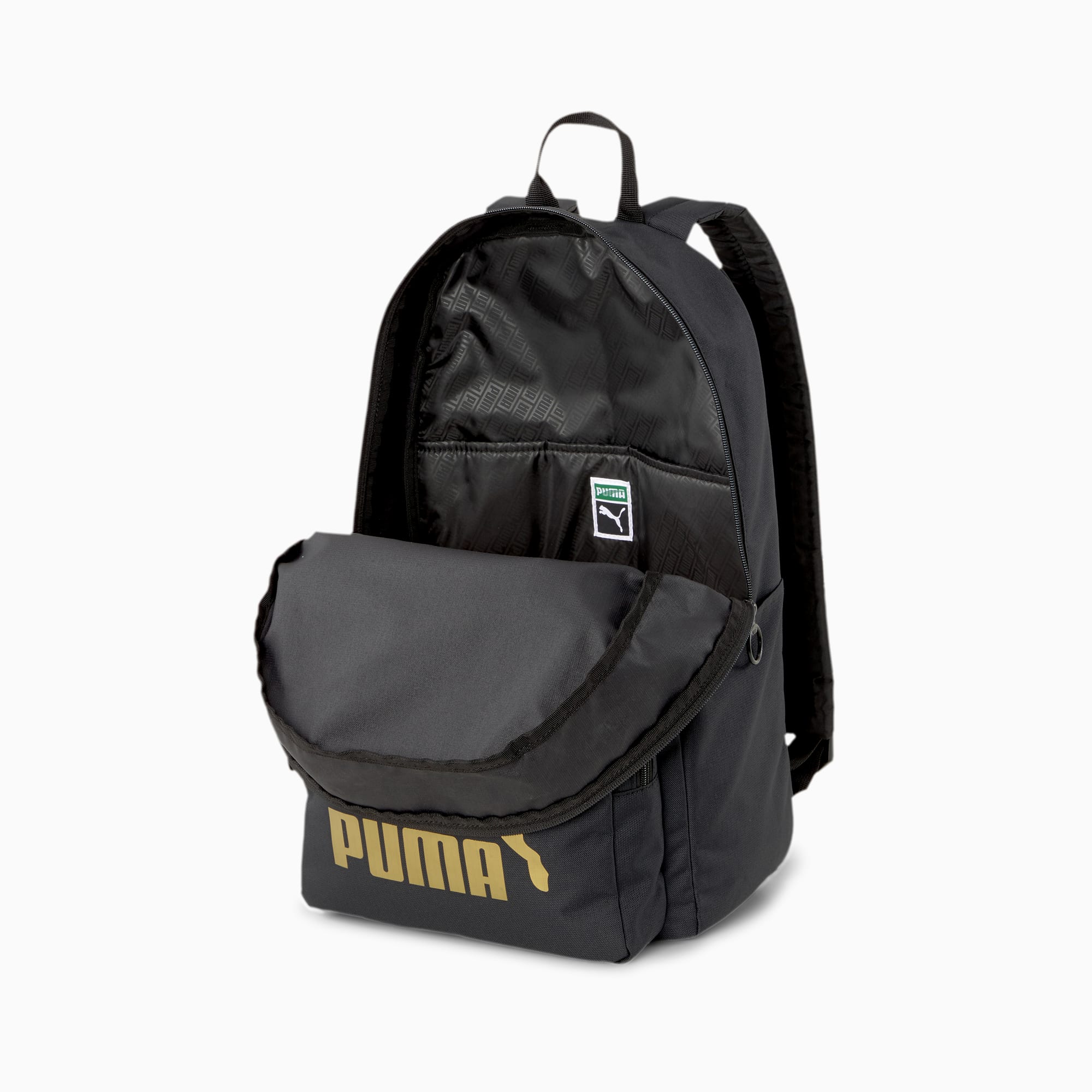 Puma black gold backpack top