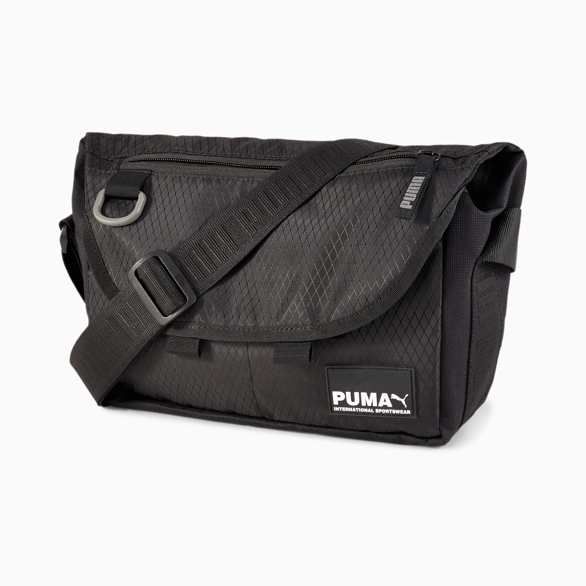 puma leather messenger bag