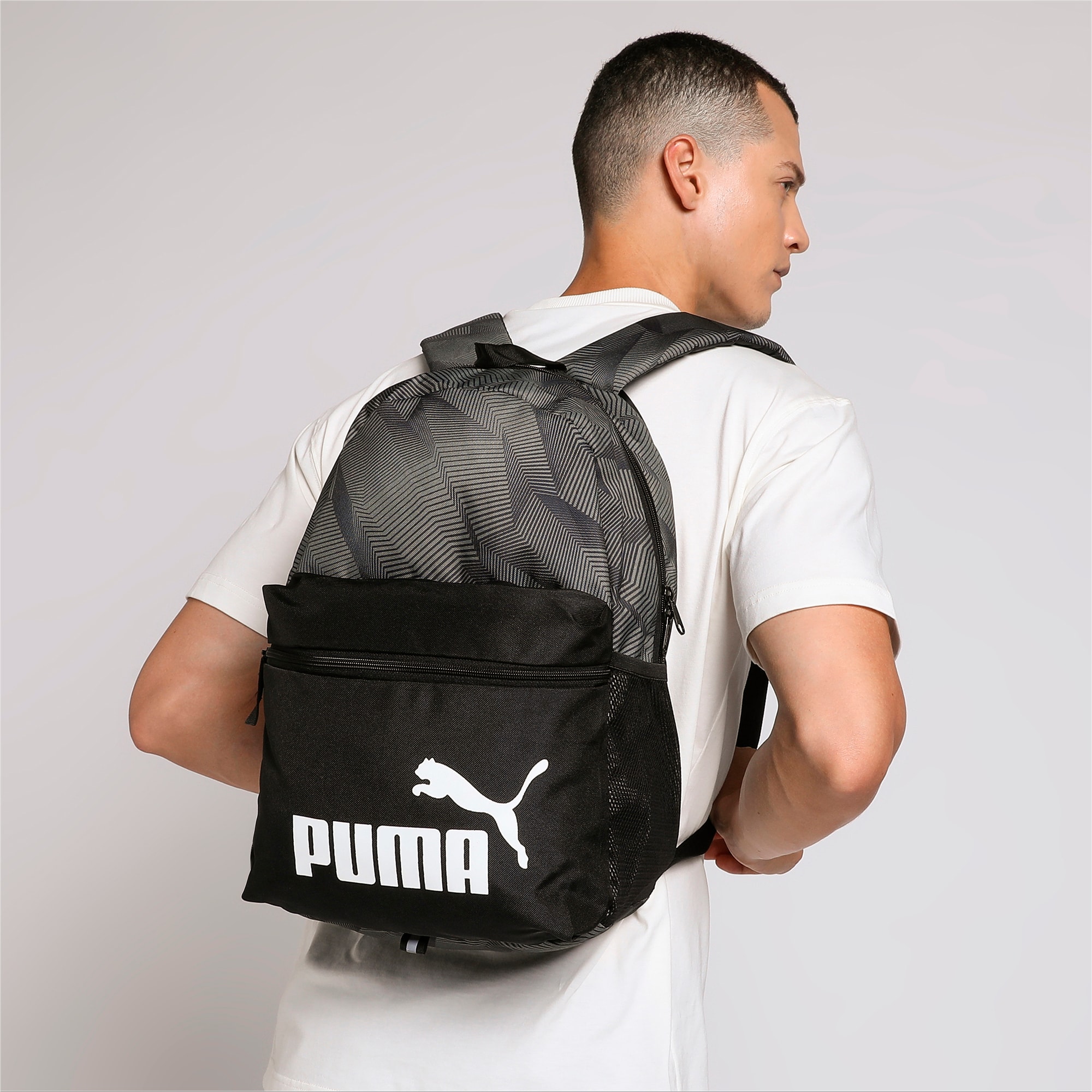 Puma unisex blue & grey phase backpack store