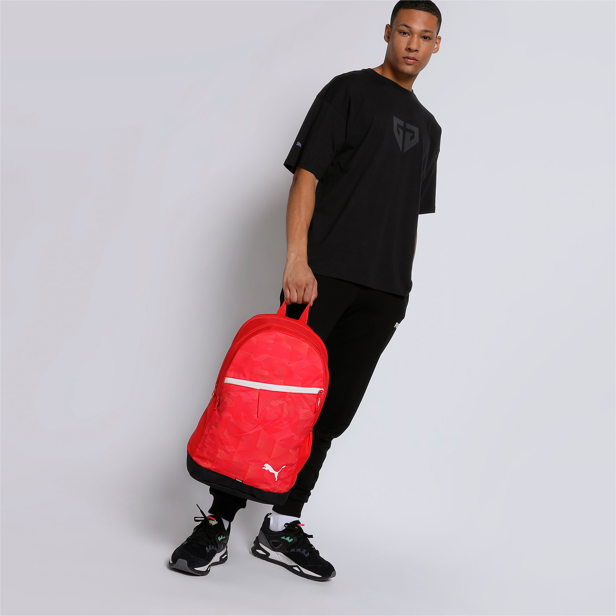 Puma graphic red backpack best sale