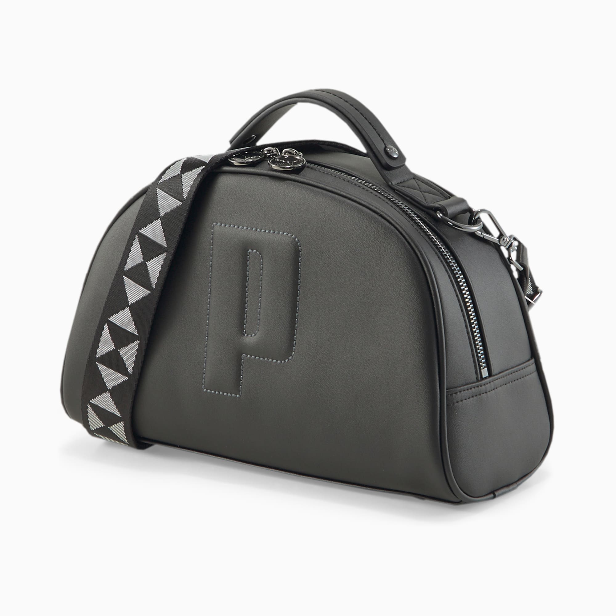 sacoche homme en toile avec fermeture zippee - puma noir sacs homme