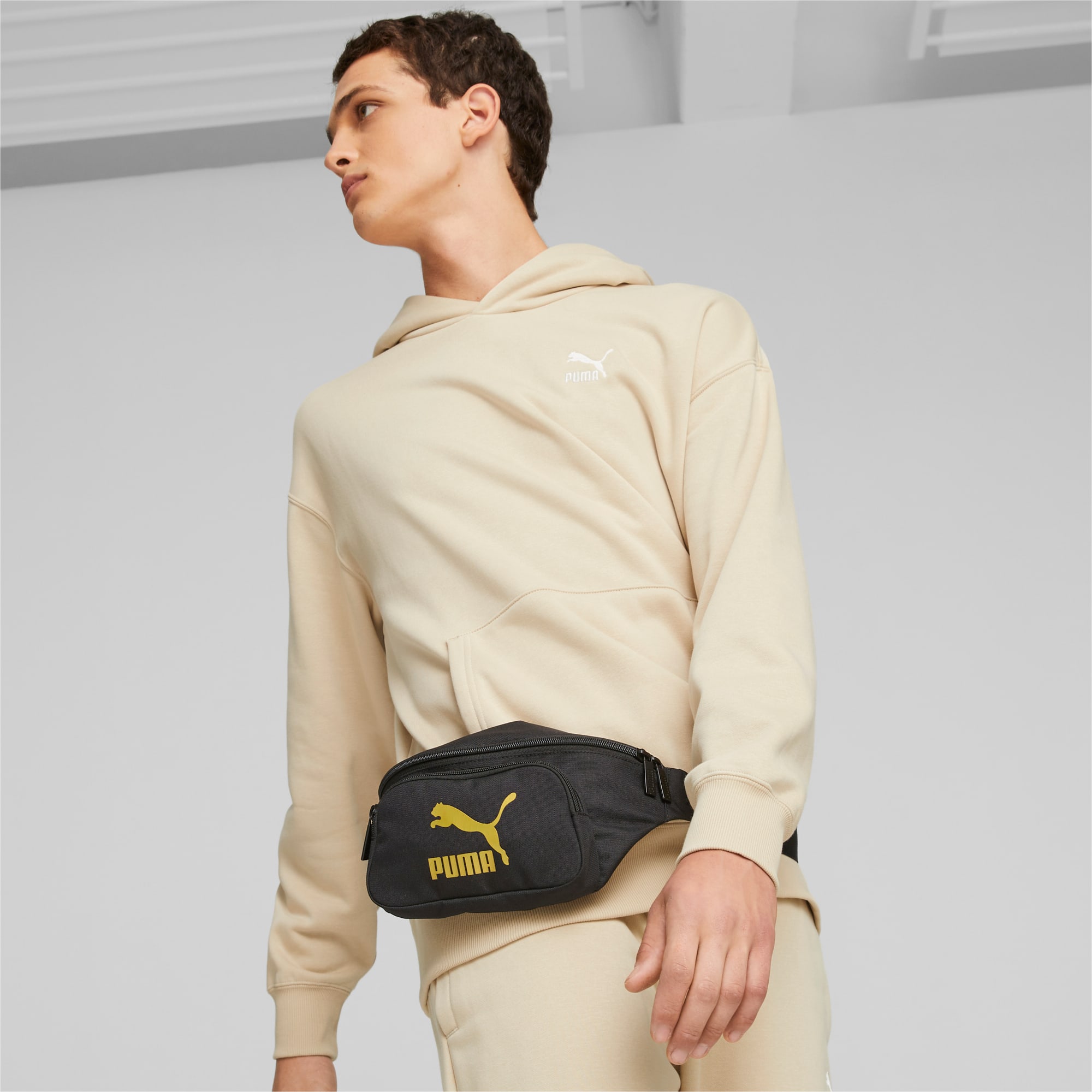 Puma Classics Archive Waist Bag, Black/Golden