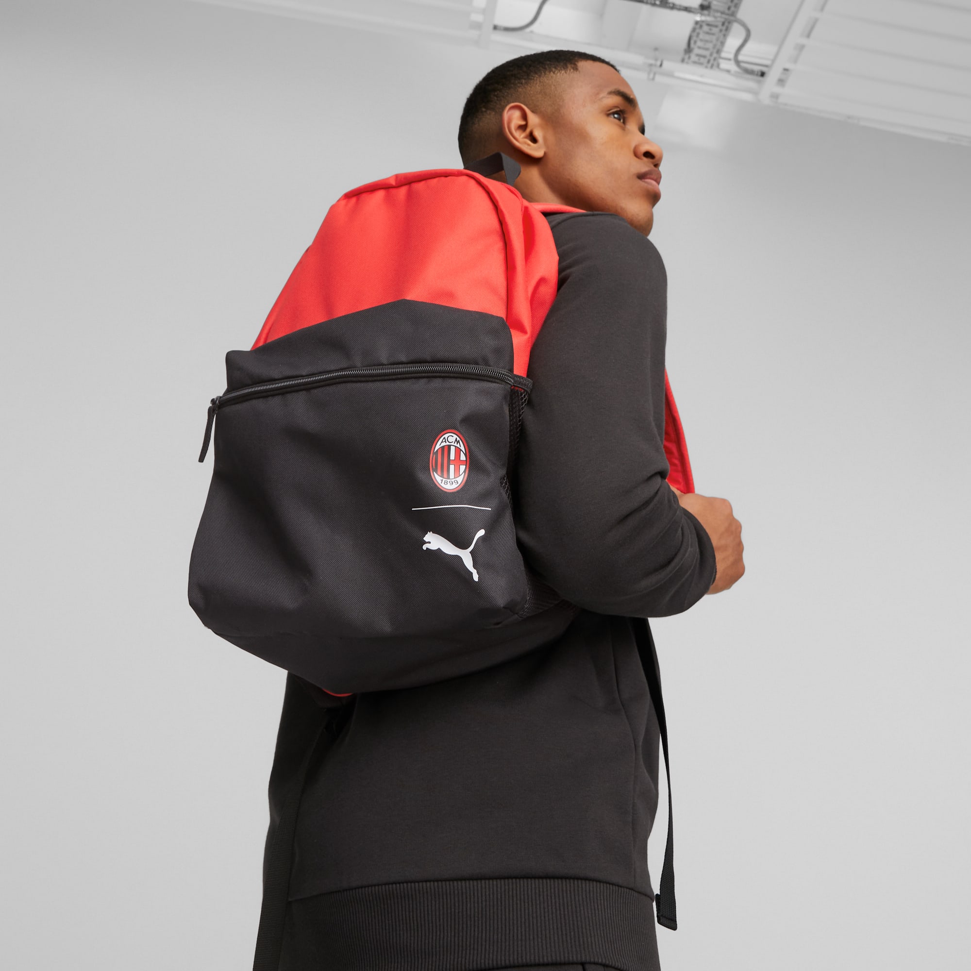 AC MILAN COLOUR BLOCK JACKET WITH ZIP AND POCKETS