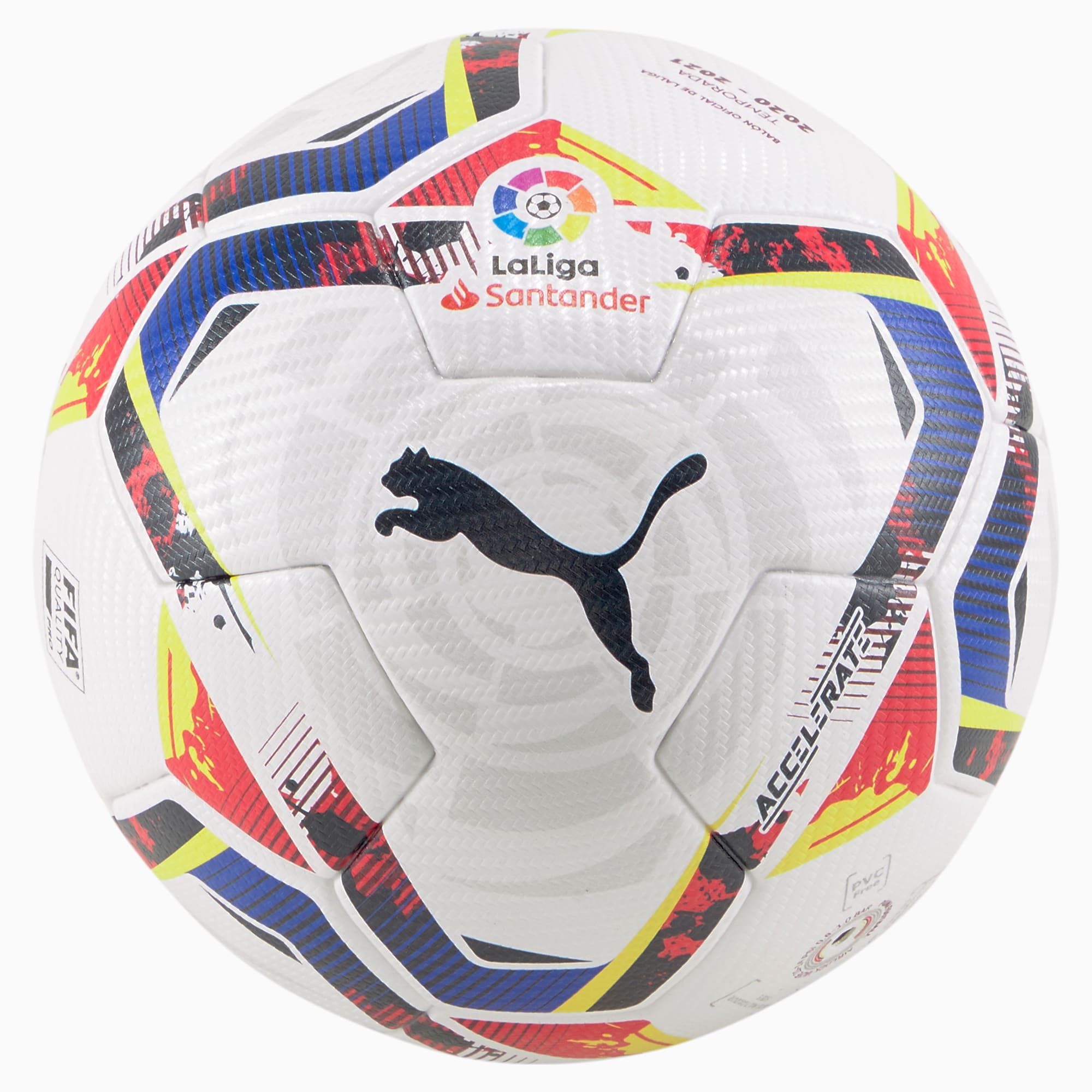 Balón de partido La Liga Accelerate FIFA Pro Quality, Puma White-multi colour, extralarge