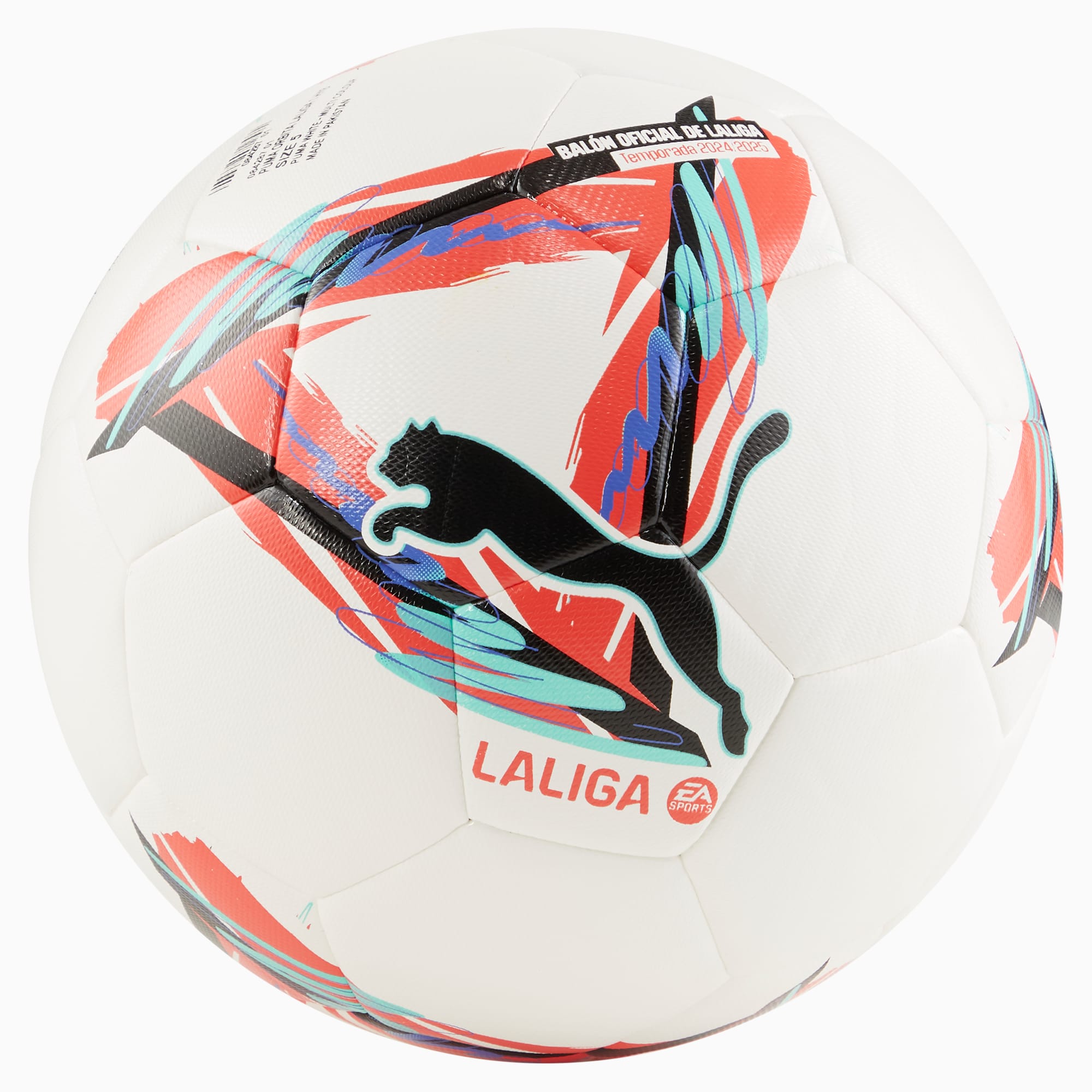 PUMA Orbita LaLiga 1 Hybrid Fußball, Weiß, Größe: 5, Accessoires