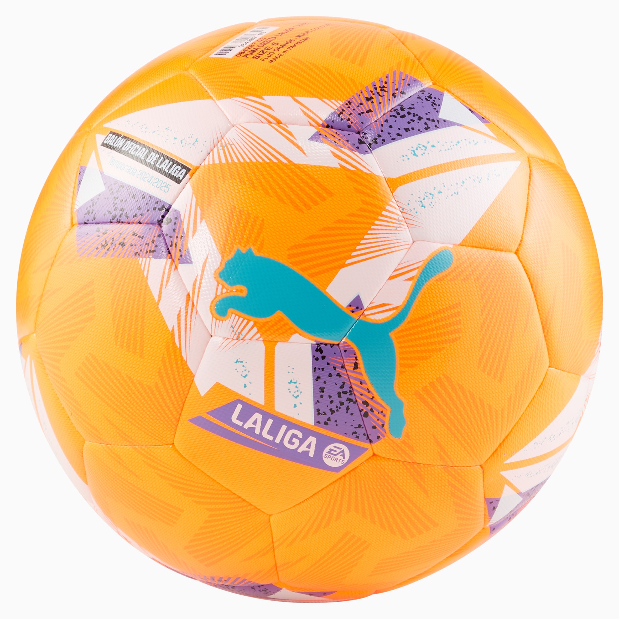 Orbita LaLiga 1 Hybrid Football, Fluo Orange-multicolor, large