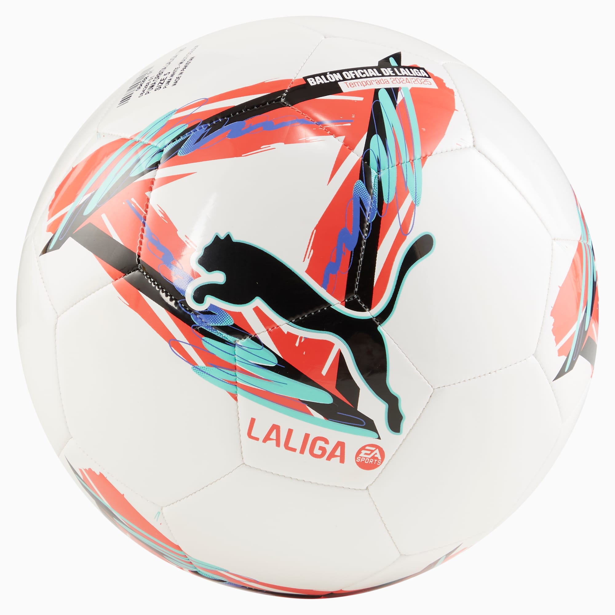 PUMA Orbita La Liga 1 Fußball, Weiß, Größe: 5, Accessoires