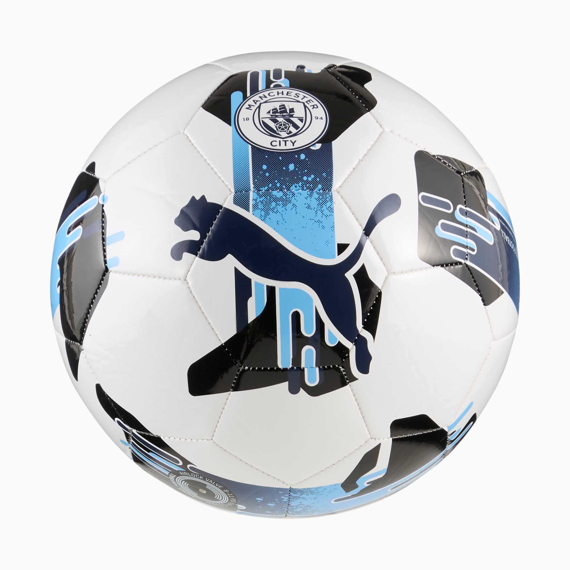 Ballon de football d’entraînement Orbita 6 Manchester City, PUMA White-PUMA Navy, large