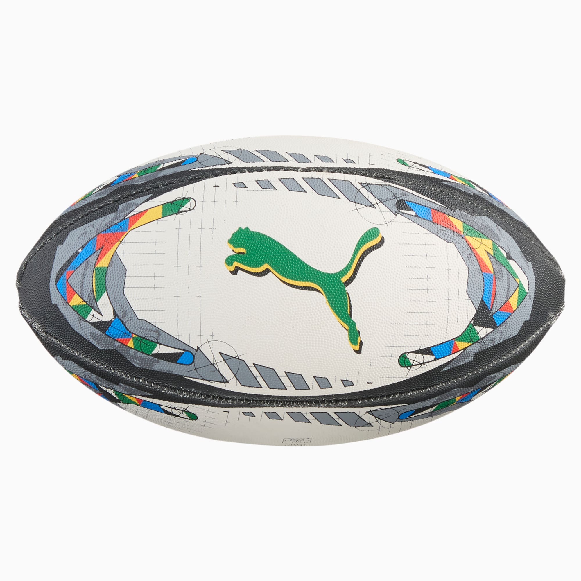 Orbita 5 Rugbyball, Puma White-Puma Black-Electric Blue Lemonade-Verdant Green, large