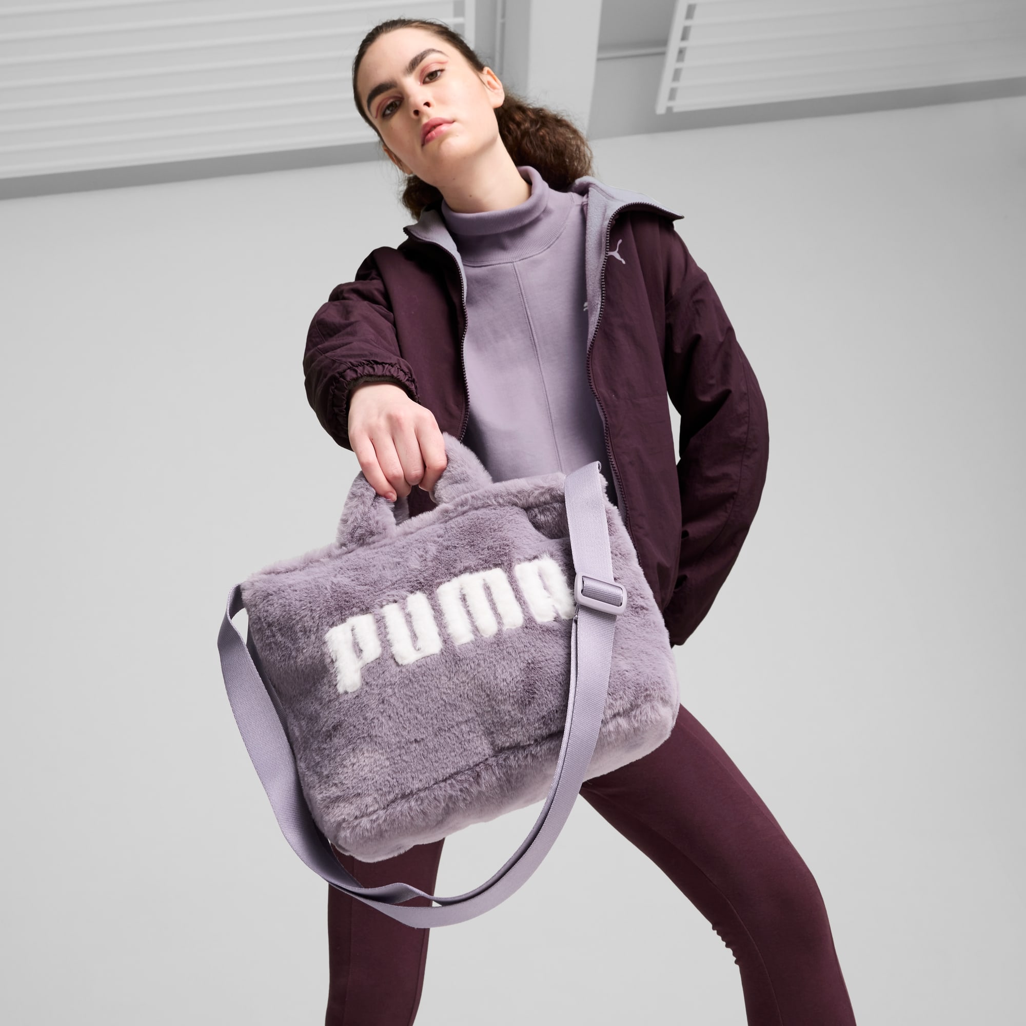 Mini sac cabas en fourrure