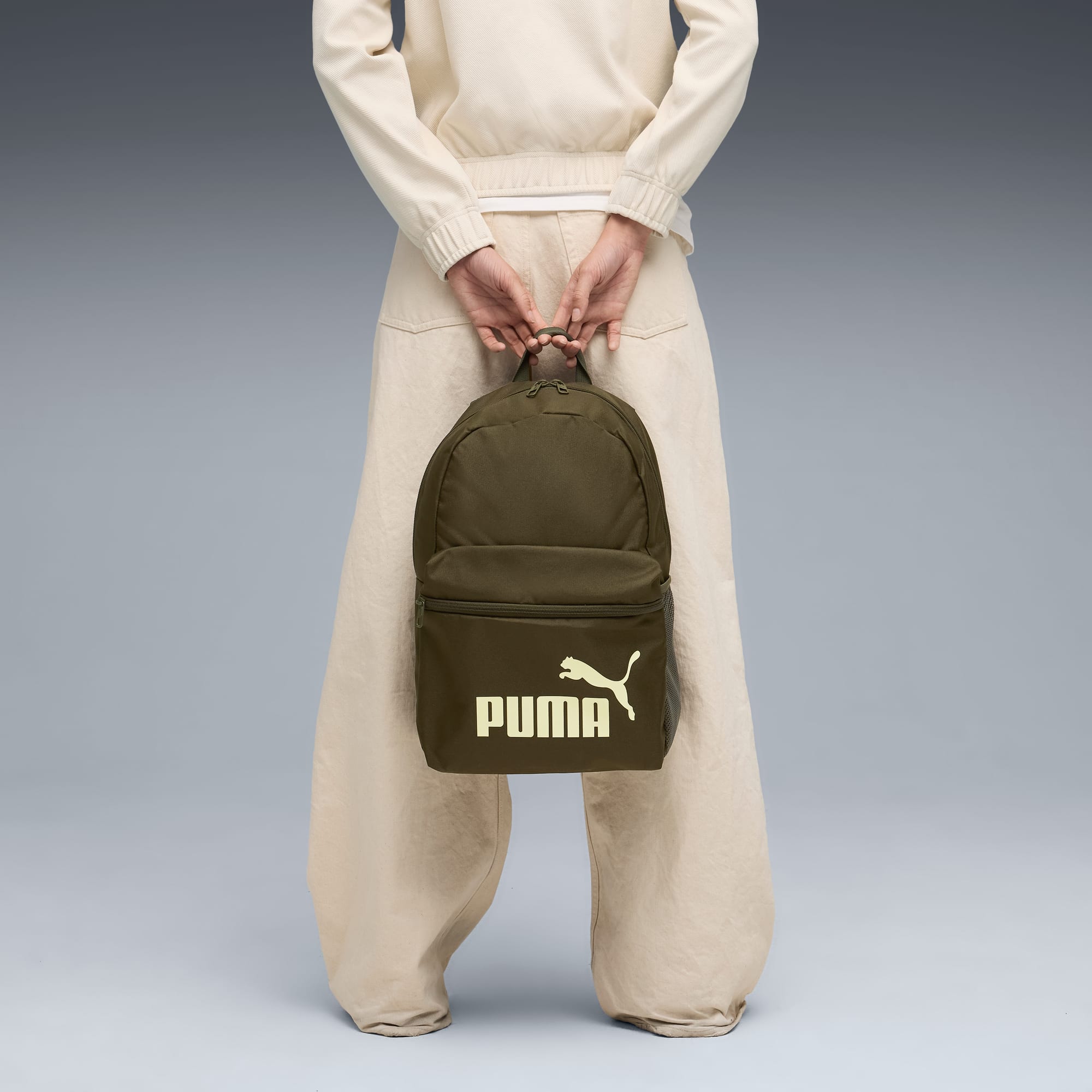 PUMA Phase rugzak, Dark Olive-Gold Moon, large