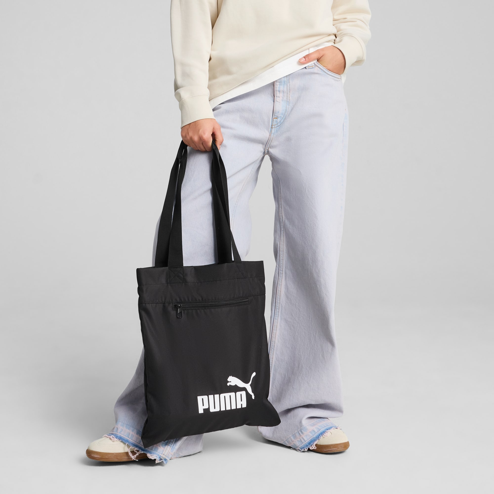 PUMA Phase Packable Tote Bag, PUMA Black, large