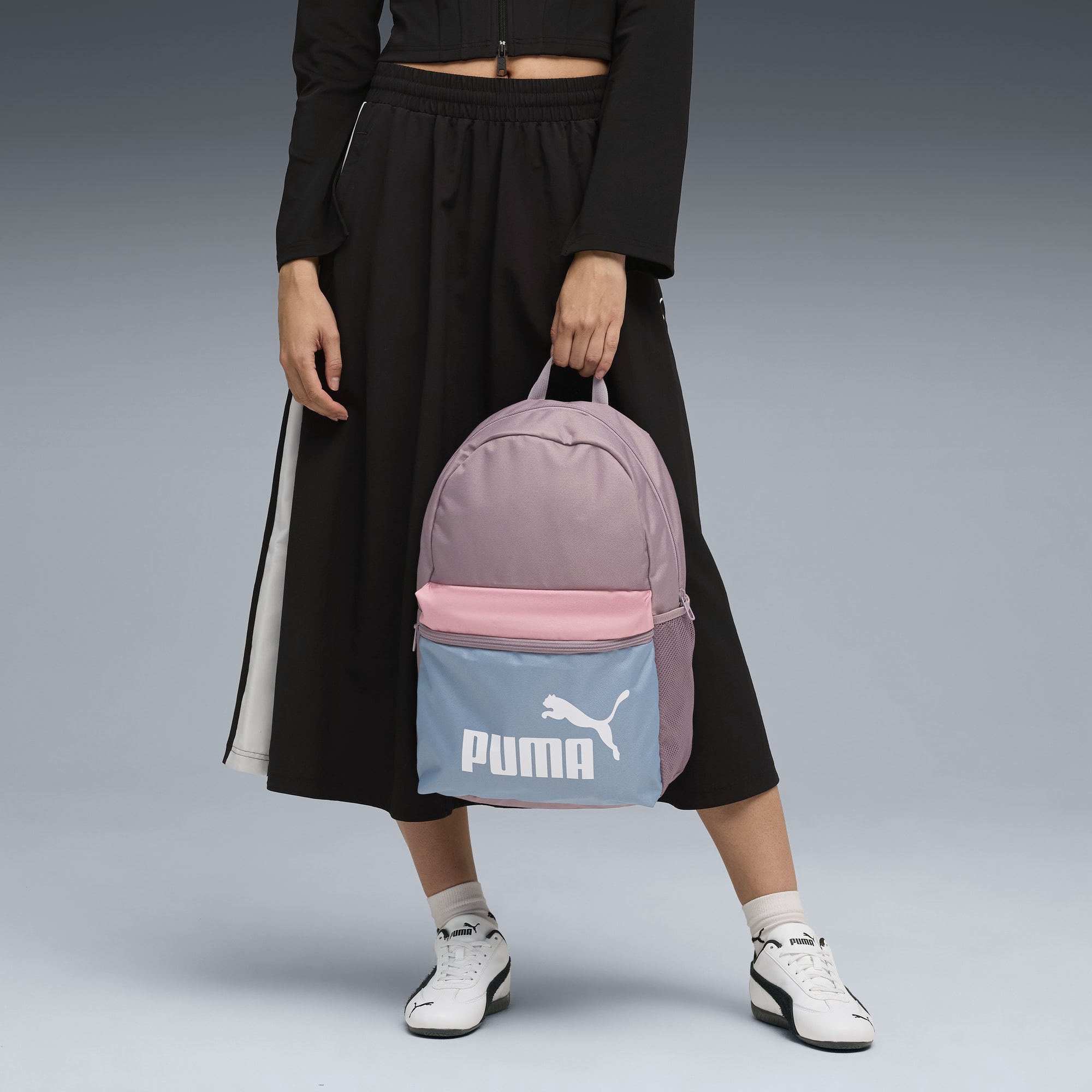 PUMA Phase Colour-block Backpack, Plum Jam-Cool Blue-Colorblock, large