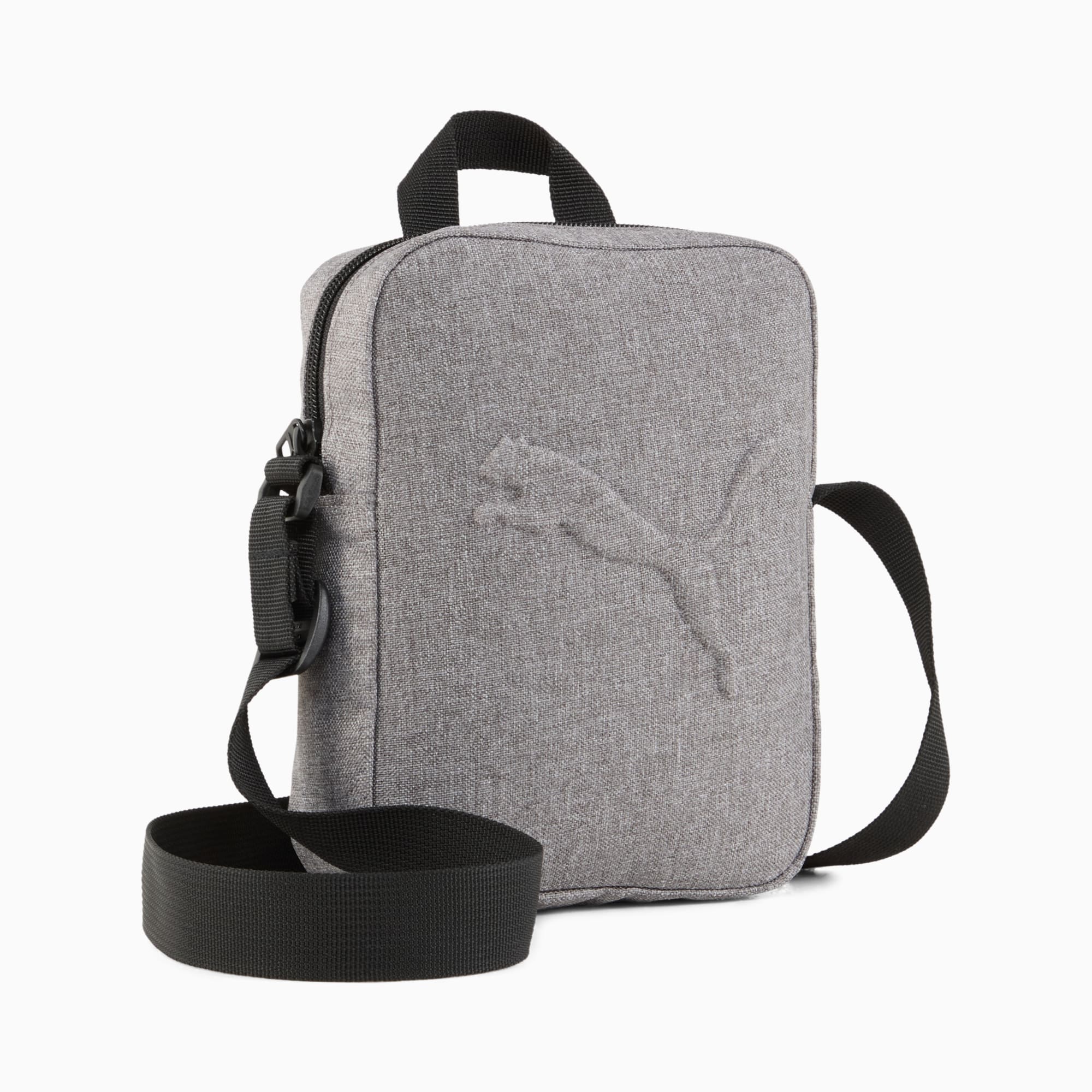 PUMA Buzz gemêleerde draagbare tas, Medium Gray Heather, large