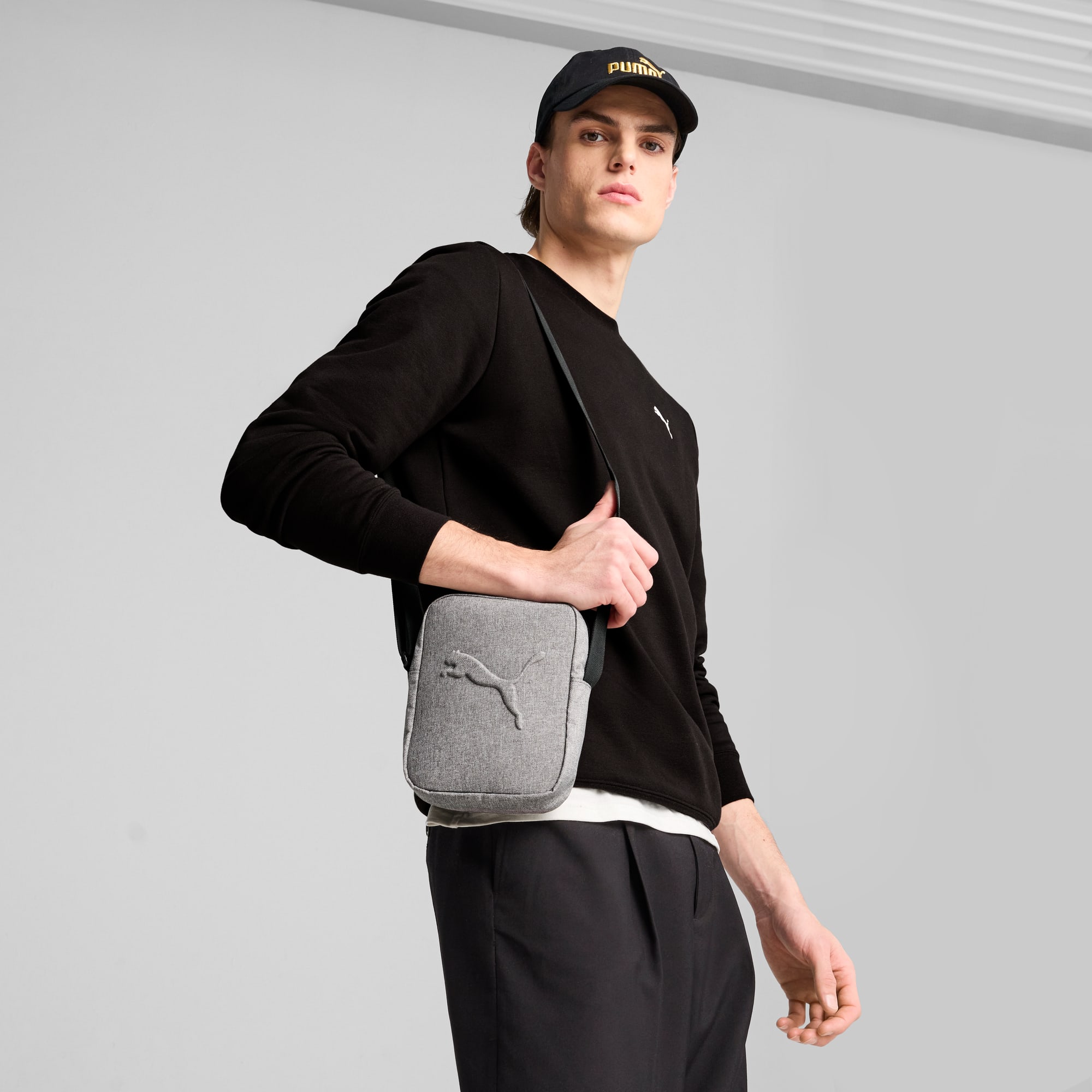PUMA Buzz Heather Portable Bag, Medium Gray Heather, large