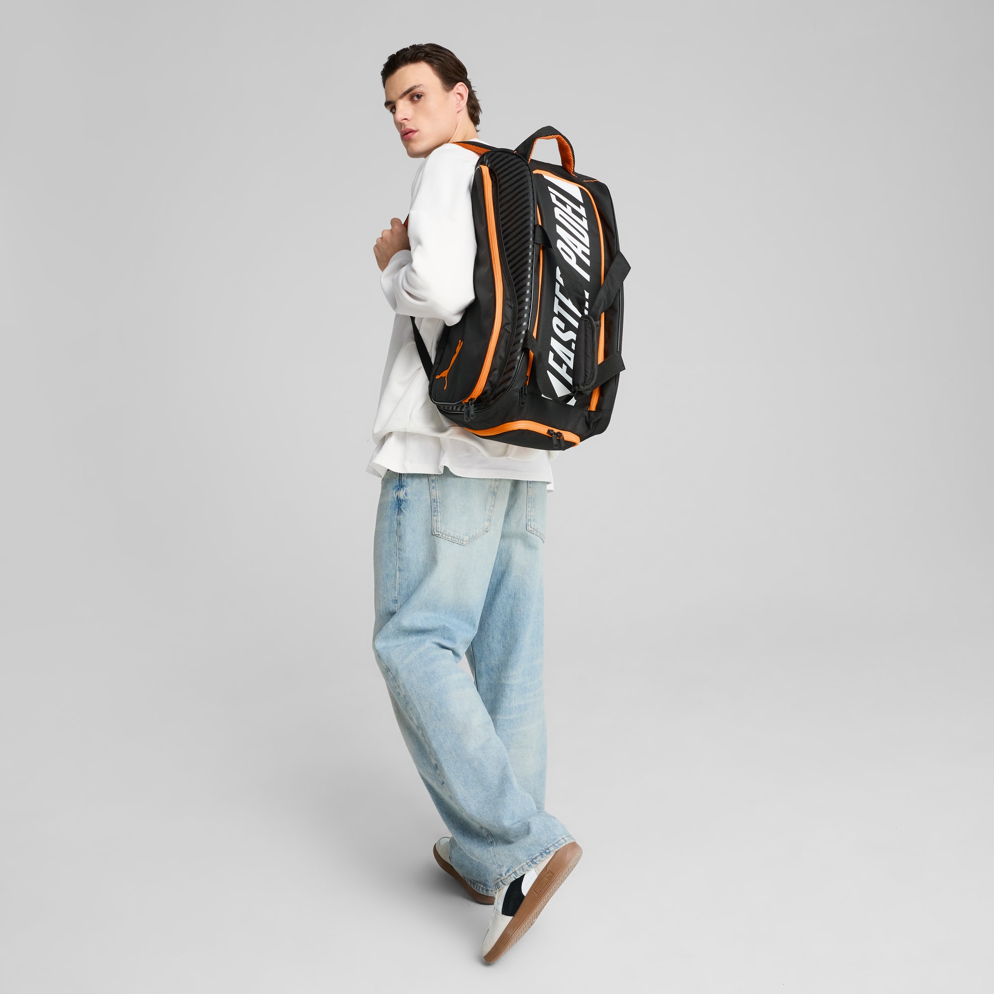 Bolsa de pádel NOVA ELITE pequeña 73 l, PUMA Black-PUMA White-Heat Fire, large
