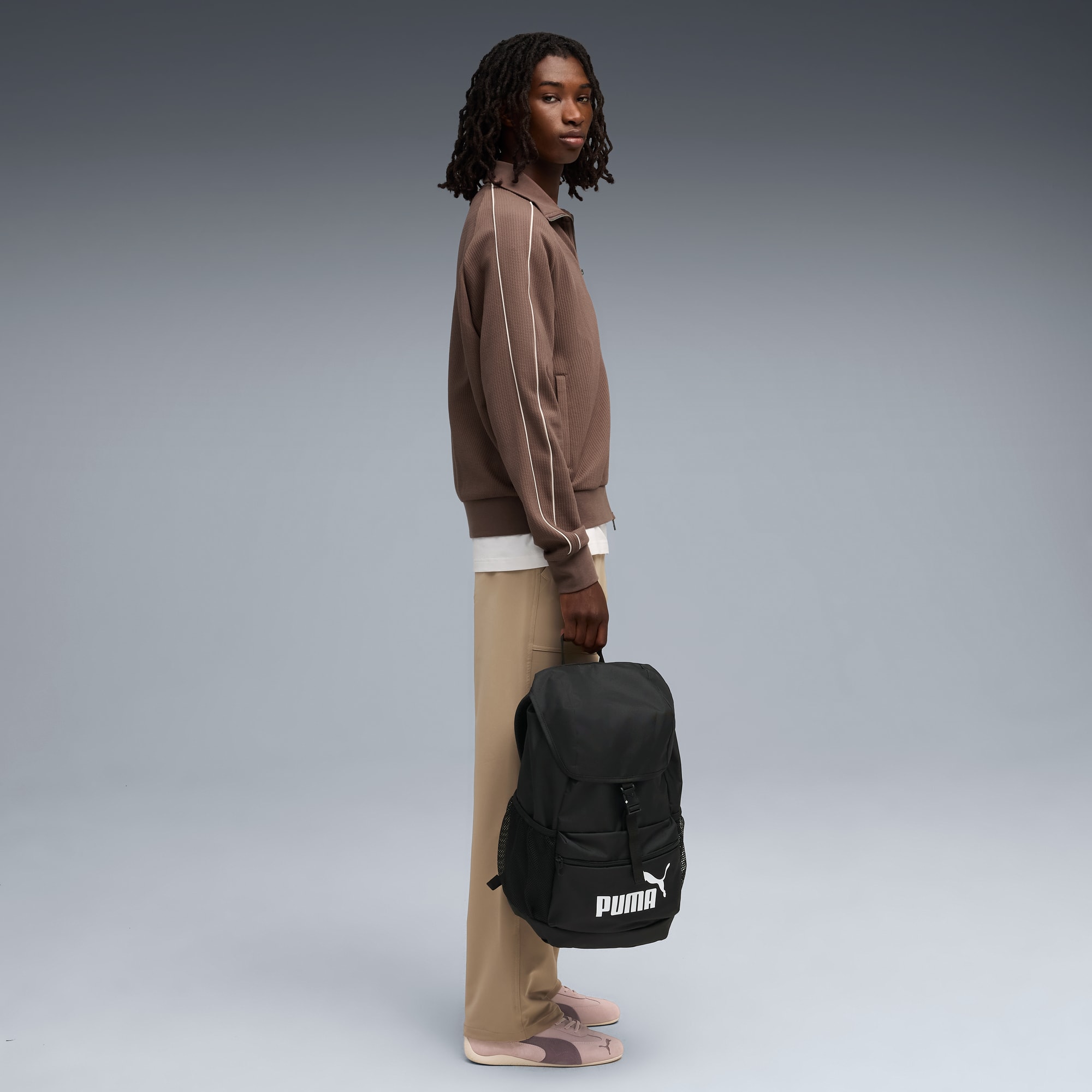 Phase Hooded 20L Backpack Youth, PUMA Black, large