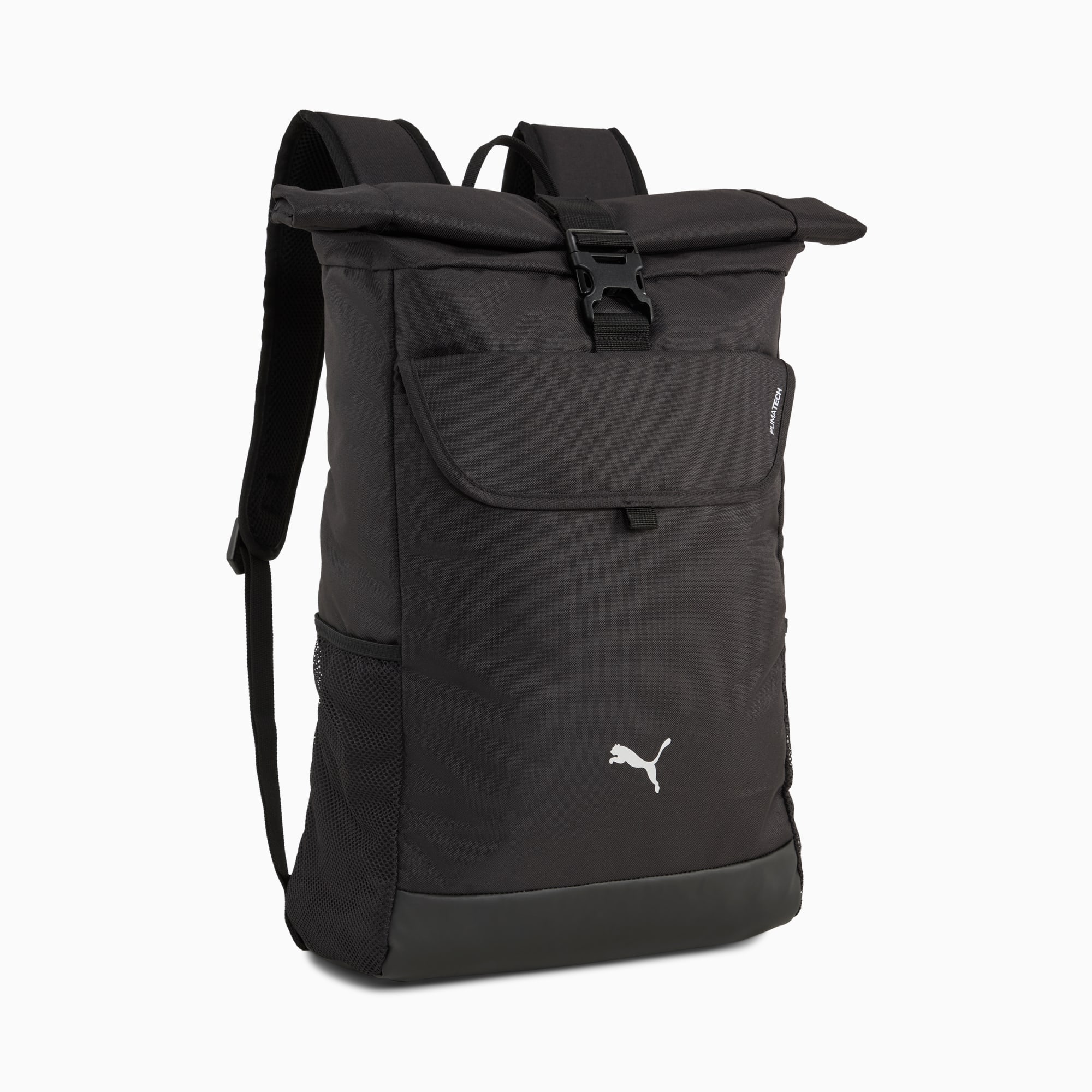 Sac à dos avec rabat supérieur roulé PUMATECH (26 L), PUMA Black, large