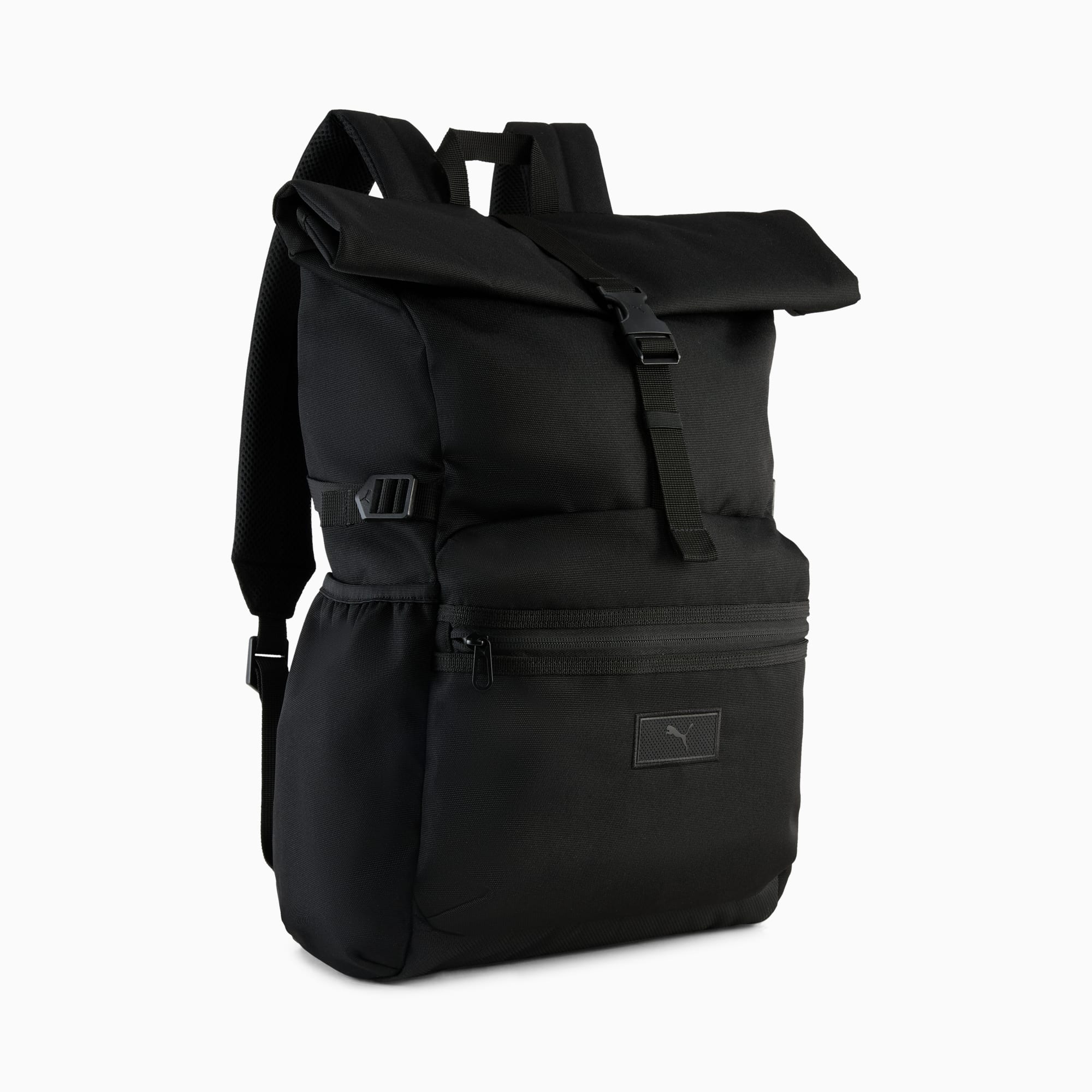 Essentials 20L Roll-Top Backpack Youth, PUMA Black, large