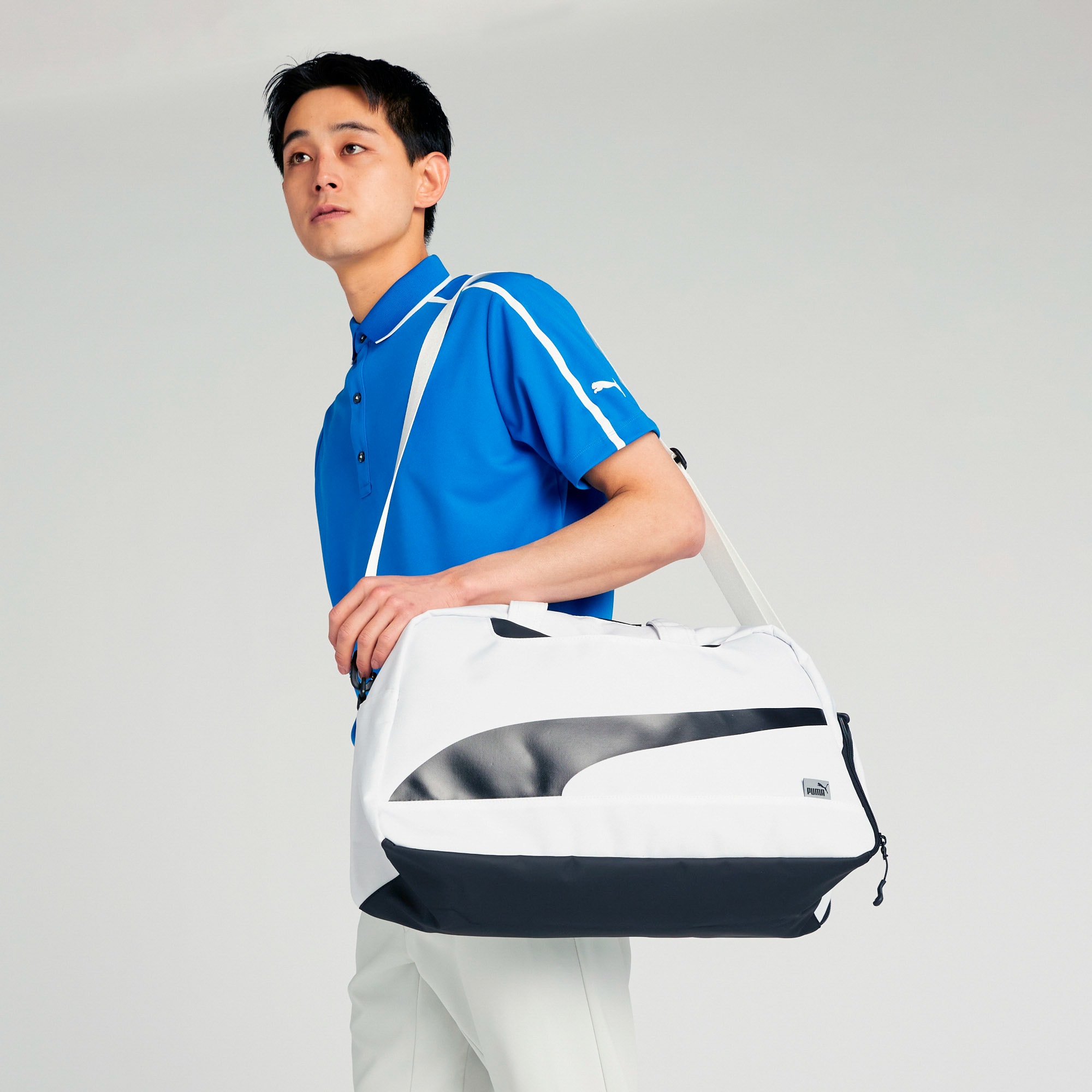 美品 PUMA プーマ ボストンバック ゴルフ ホワイト タウンユース　完売品 PUMA公式】ユニセックス ゴルフ ザ ボストンバッグ 28L