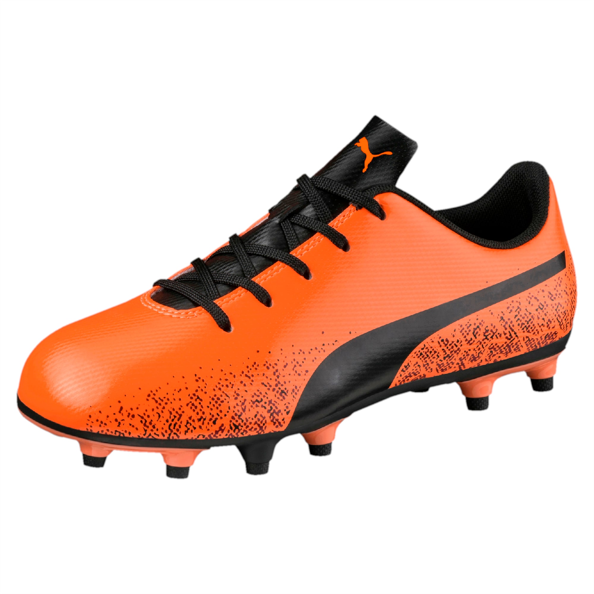 kids orange football boots