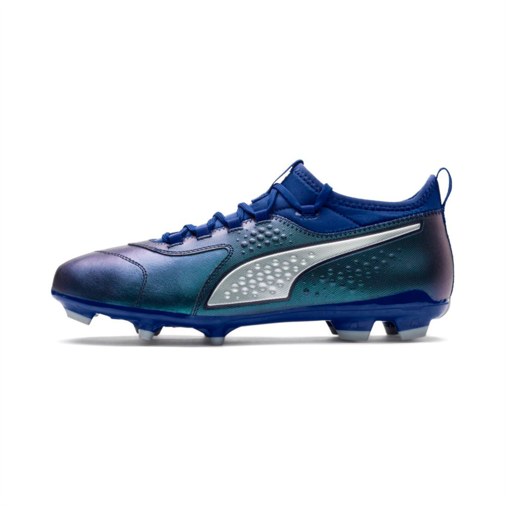 PUMA ONE 3 Leather FG Men's Football Boots | Sodalite Blue-Silver-Peacoat |  PUMA Shoes | PUMA