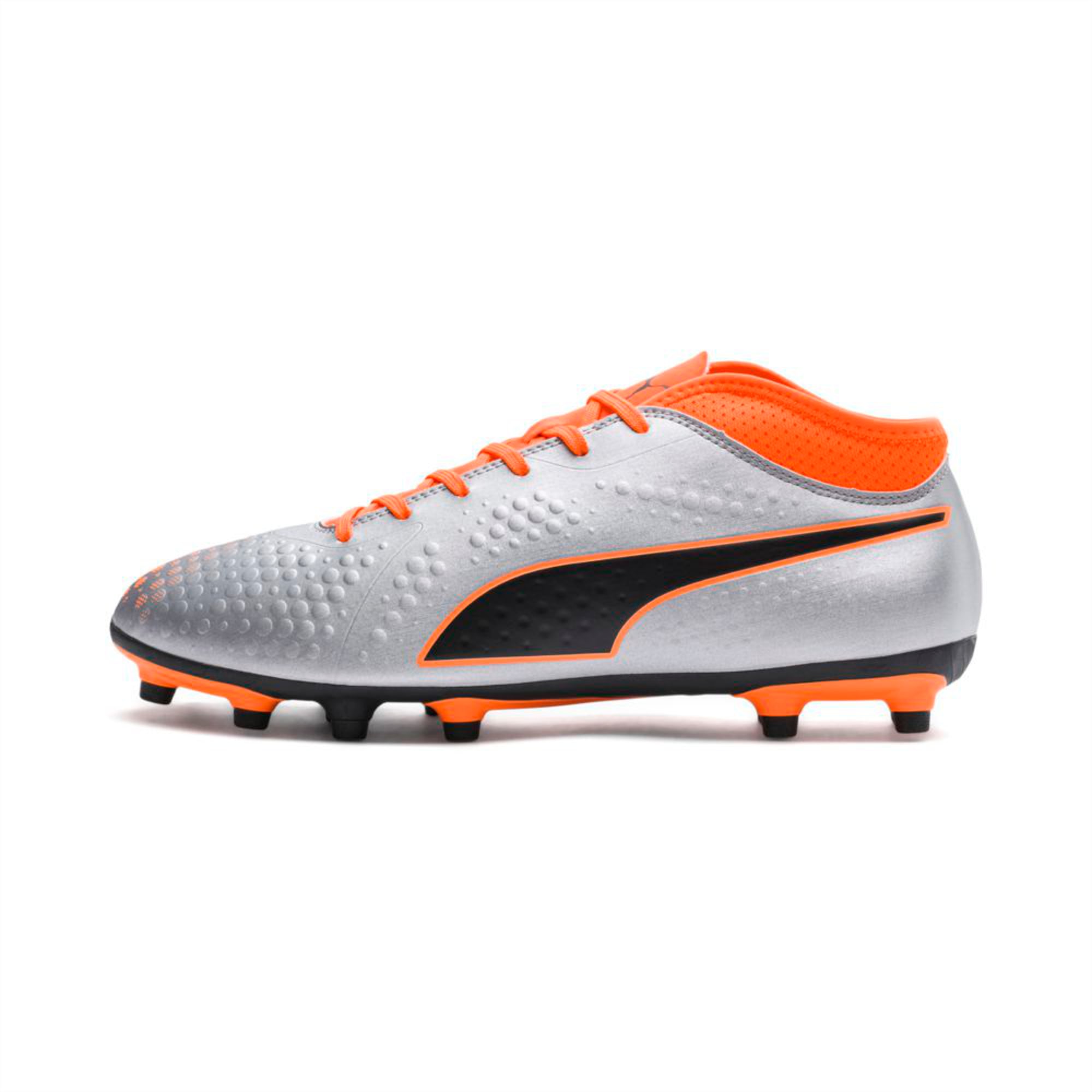 PUMA ONE 4 Synthetic FG Men's Football Boots | Silver-Orange-Black | PUMA  Shoes | PUMA