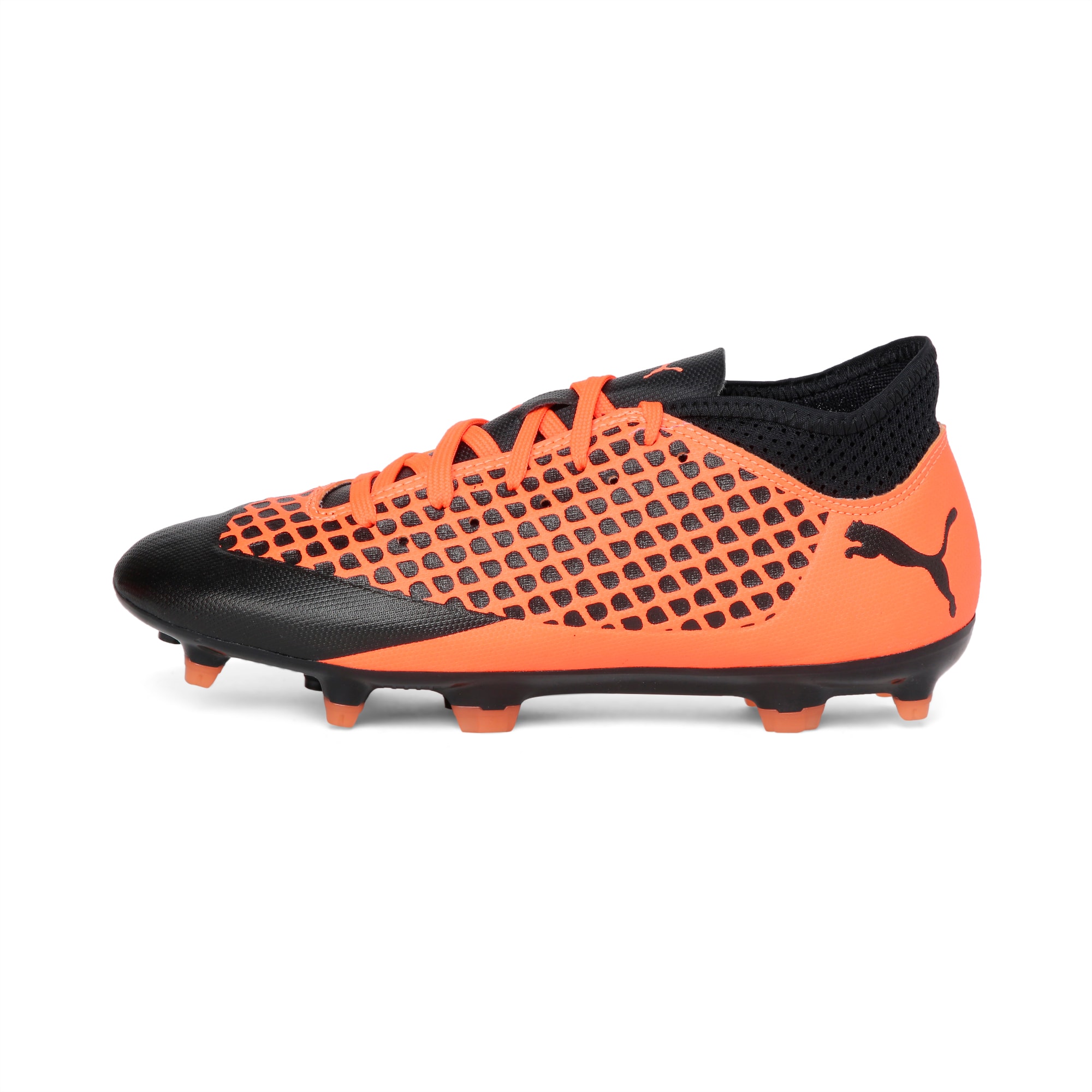 orange kids football boots