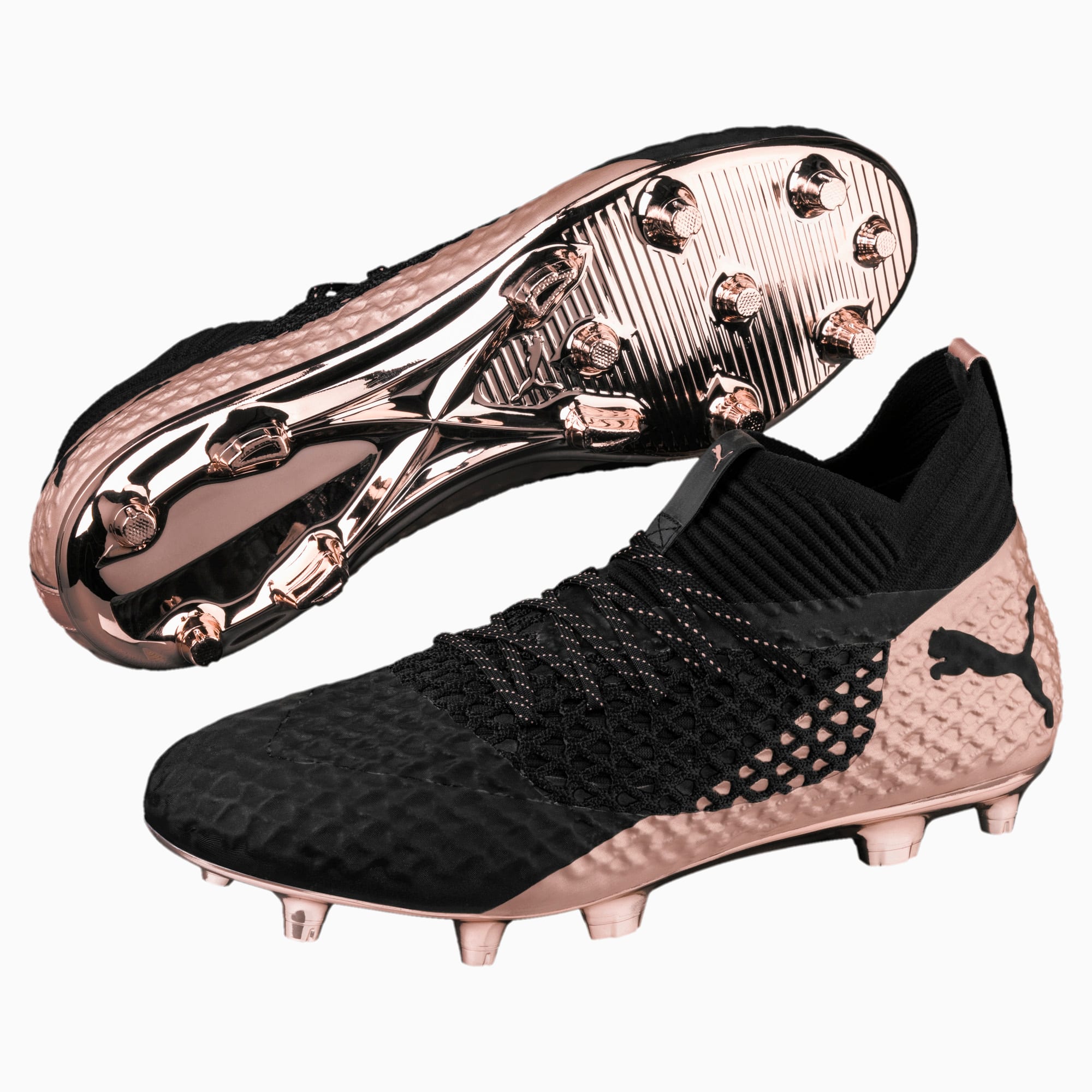 gold puma cleats