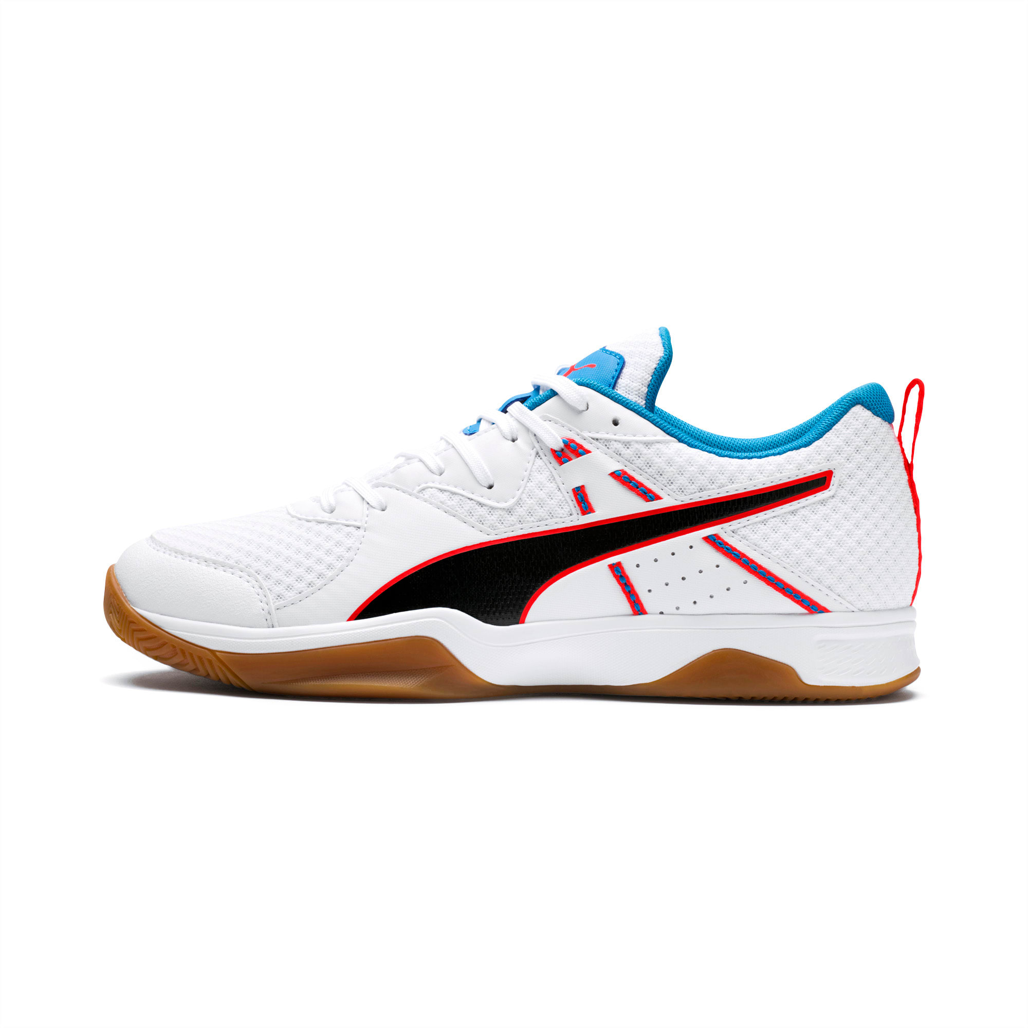 Puma Stoker 18 Indoor Training Shoes White Black Red Bleu Gum Puma Training Gym Puma