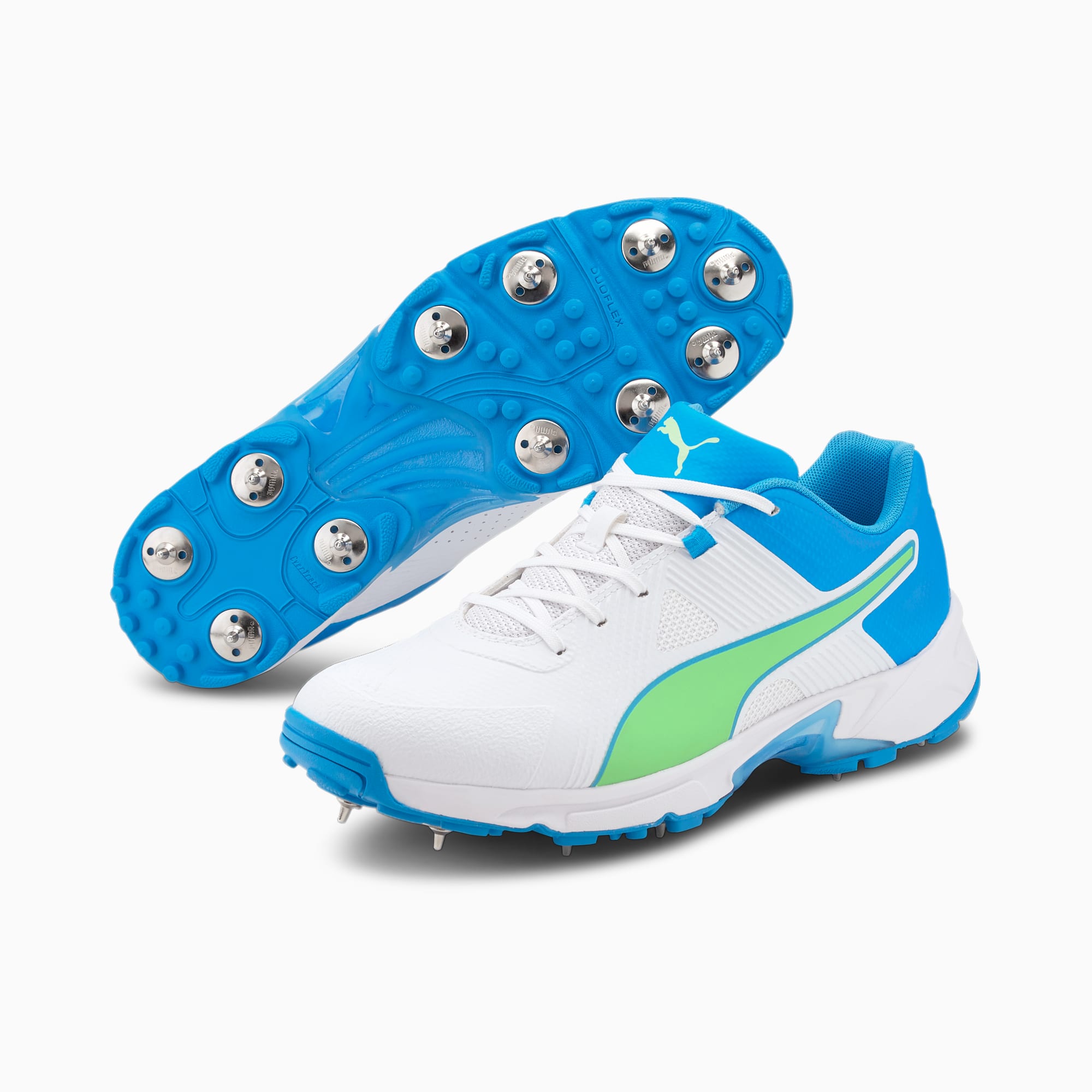 puma green cricket shoes