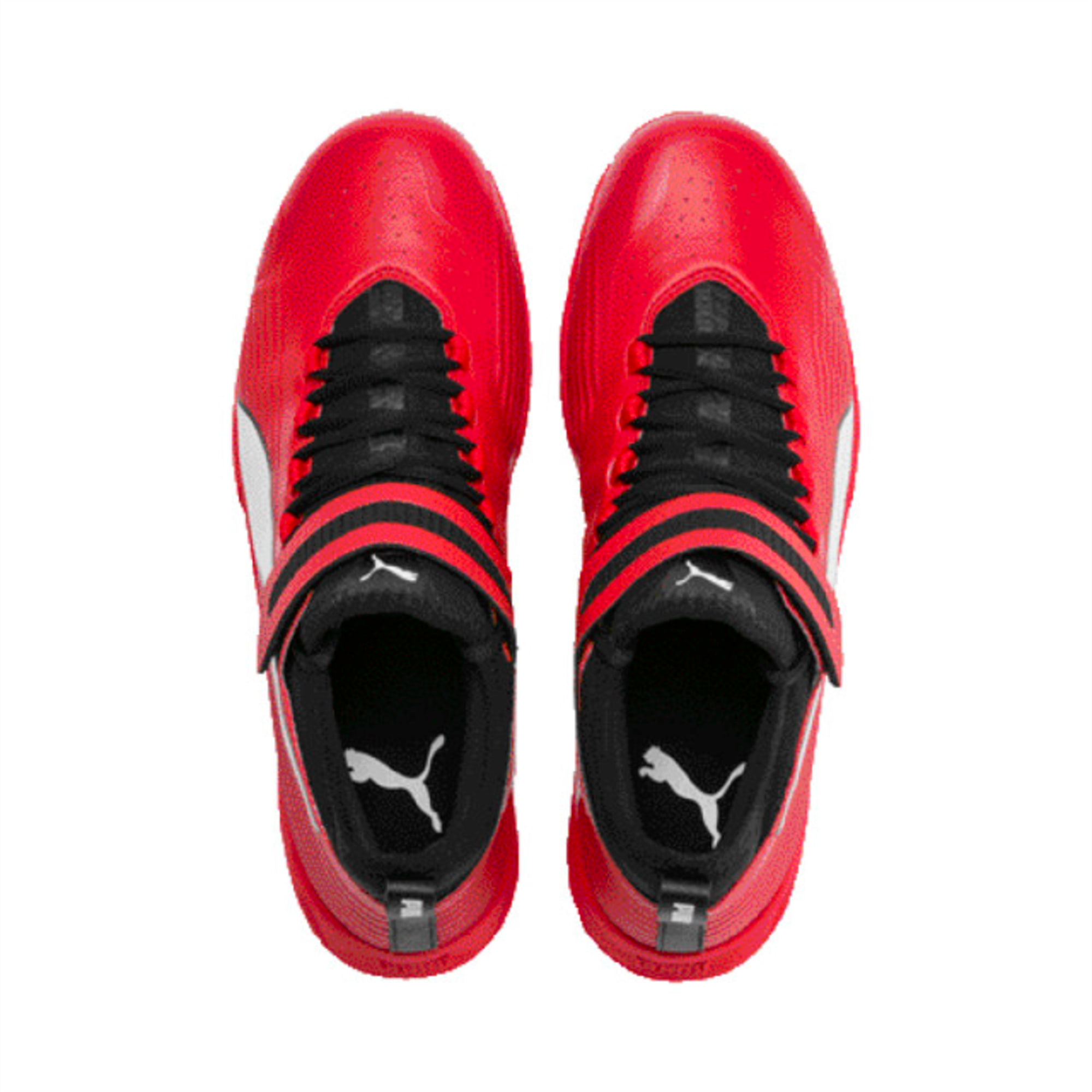 red puma cricket shoes