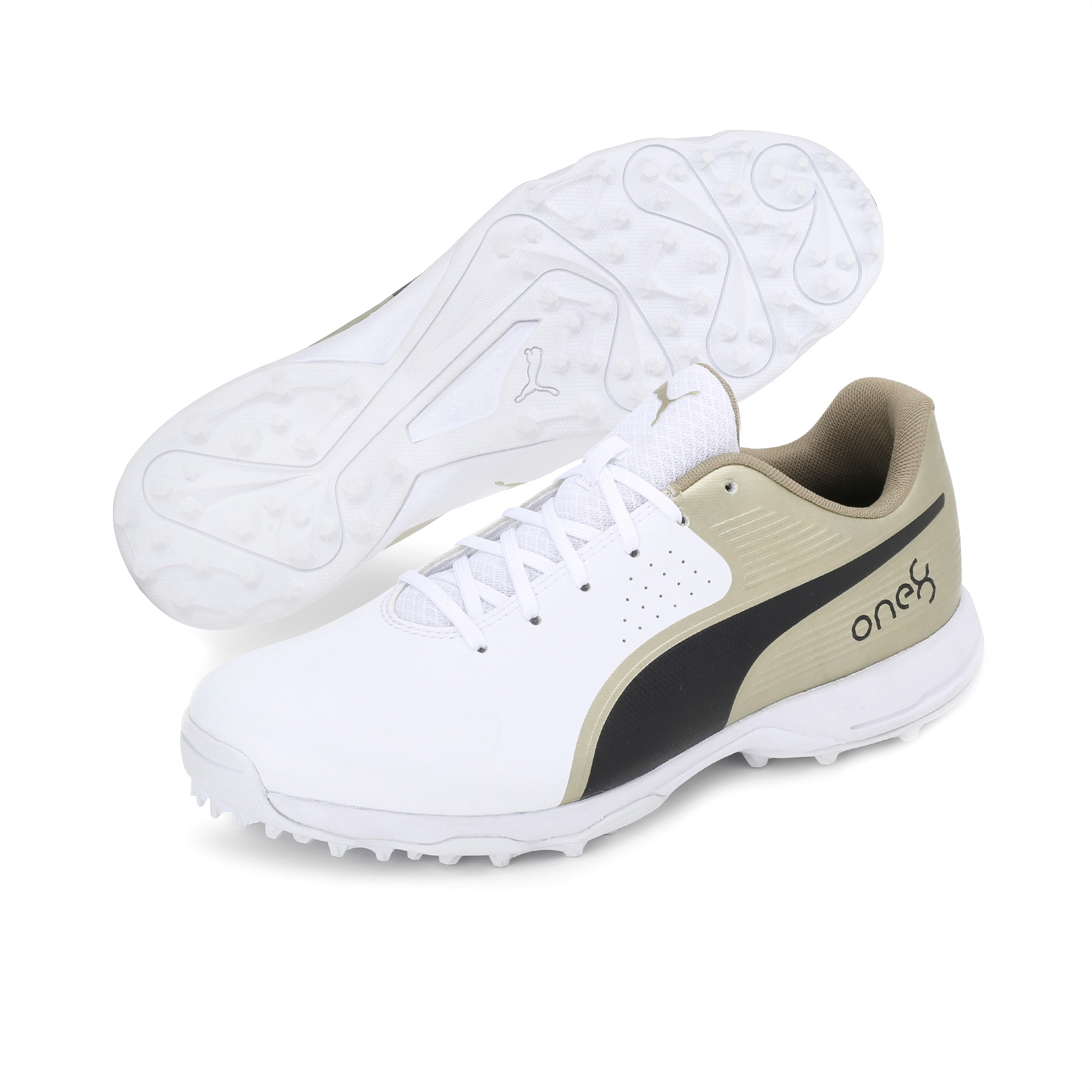 puma one8 cricket shoes gold