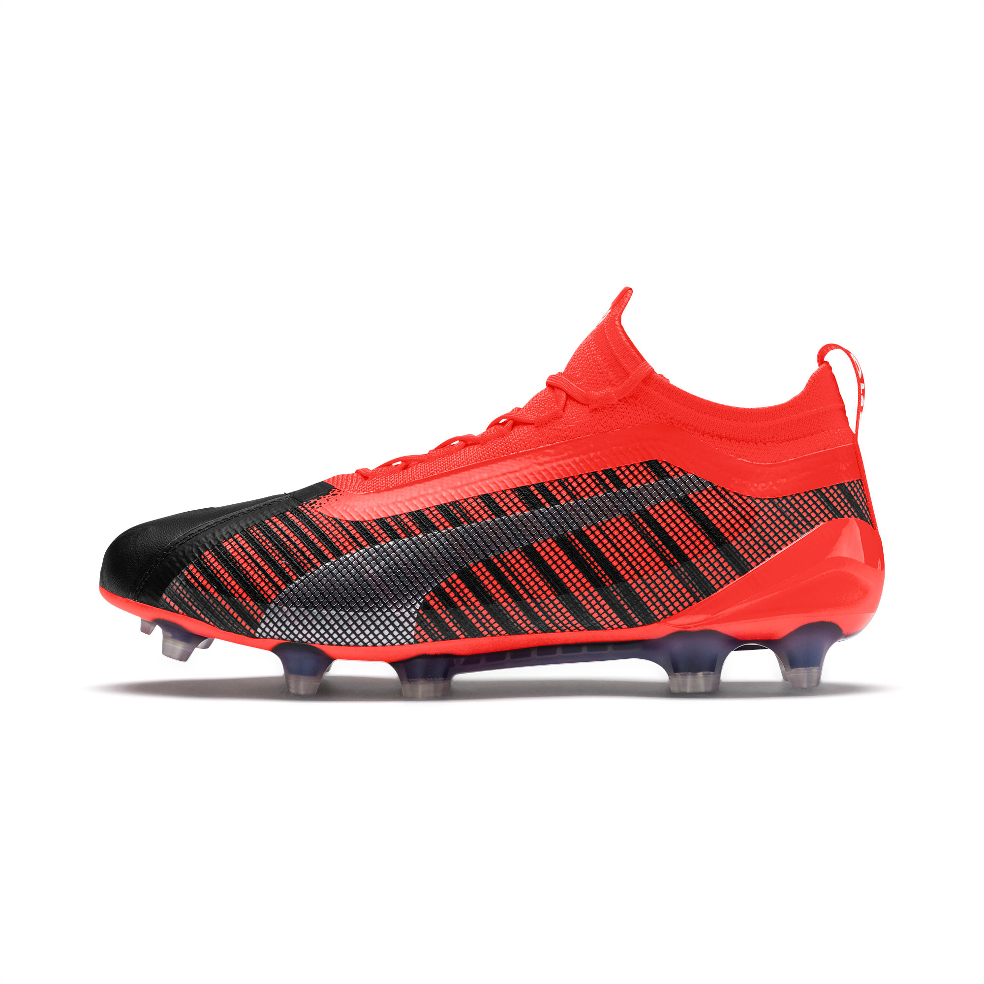PUMA ONE 5.1 evoKNIT FG/AG Men's Football Boots | Black-Nrgy Red-Aged  Silver | PUMA Shoes | PUMA