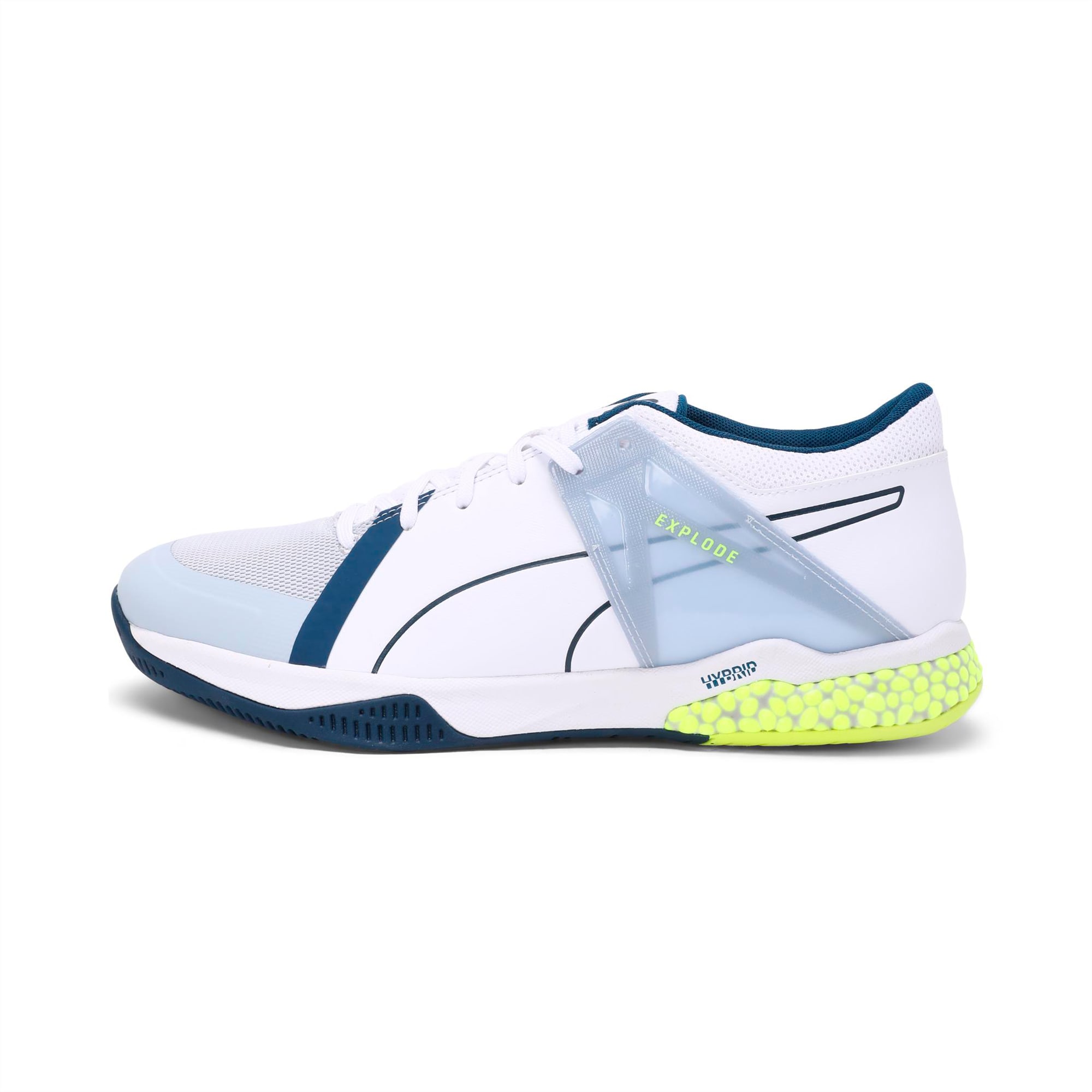 Explode XT Hybrid 2 Handball Shoes | White-Grey-Yellow-Gibraltar | PUMA  Shoes | PUMA