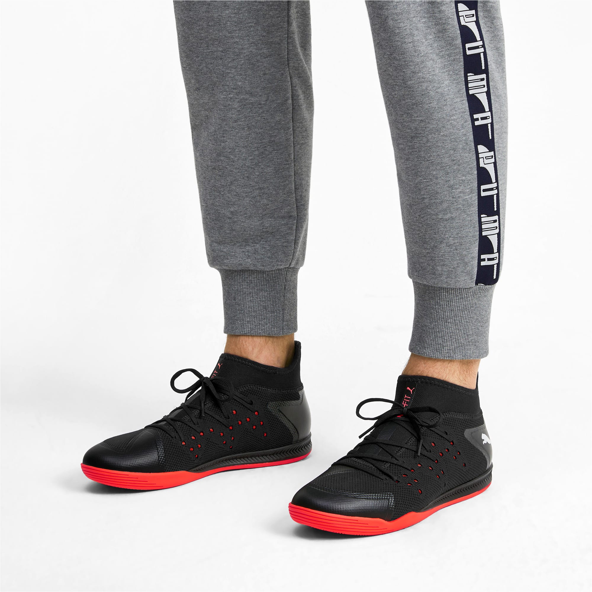 Sharp XT NETFIT 1 Men's Shoes | Puma Black-Silver-Nrgy Red | PUMA Shoes |  PUMA