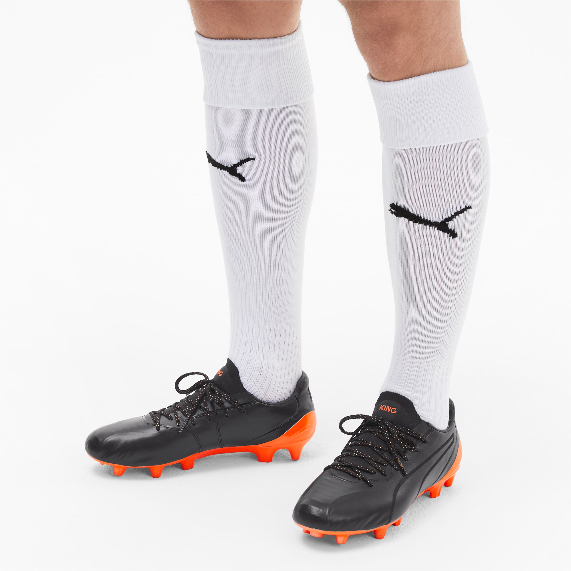 Puma公式 プーマ キング プラチナム Fg Ag サッカースパイク 天然芝 人工芝 メンズ Puma Black Shocking Orange プーマ サッカー シューズ プーマ