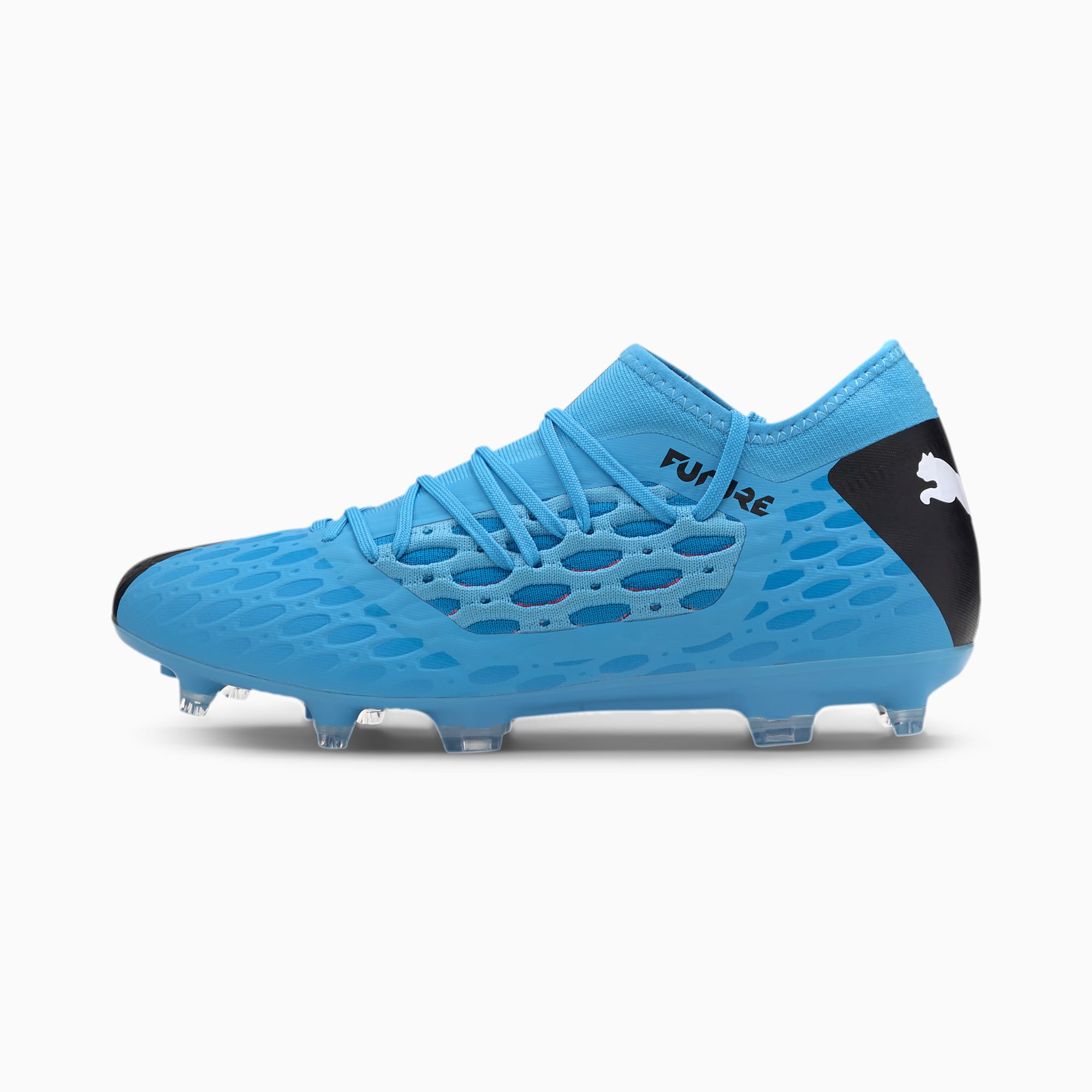 pink and blue soccer cleats puma